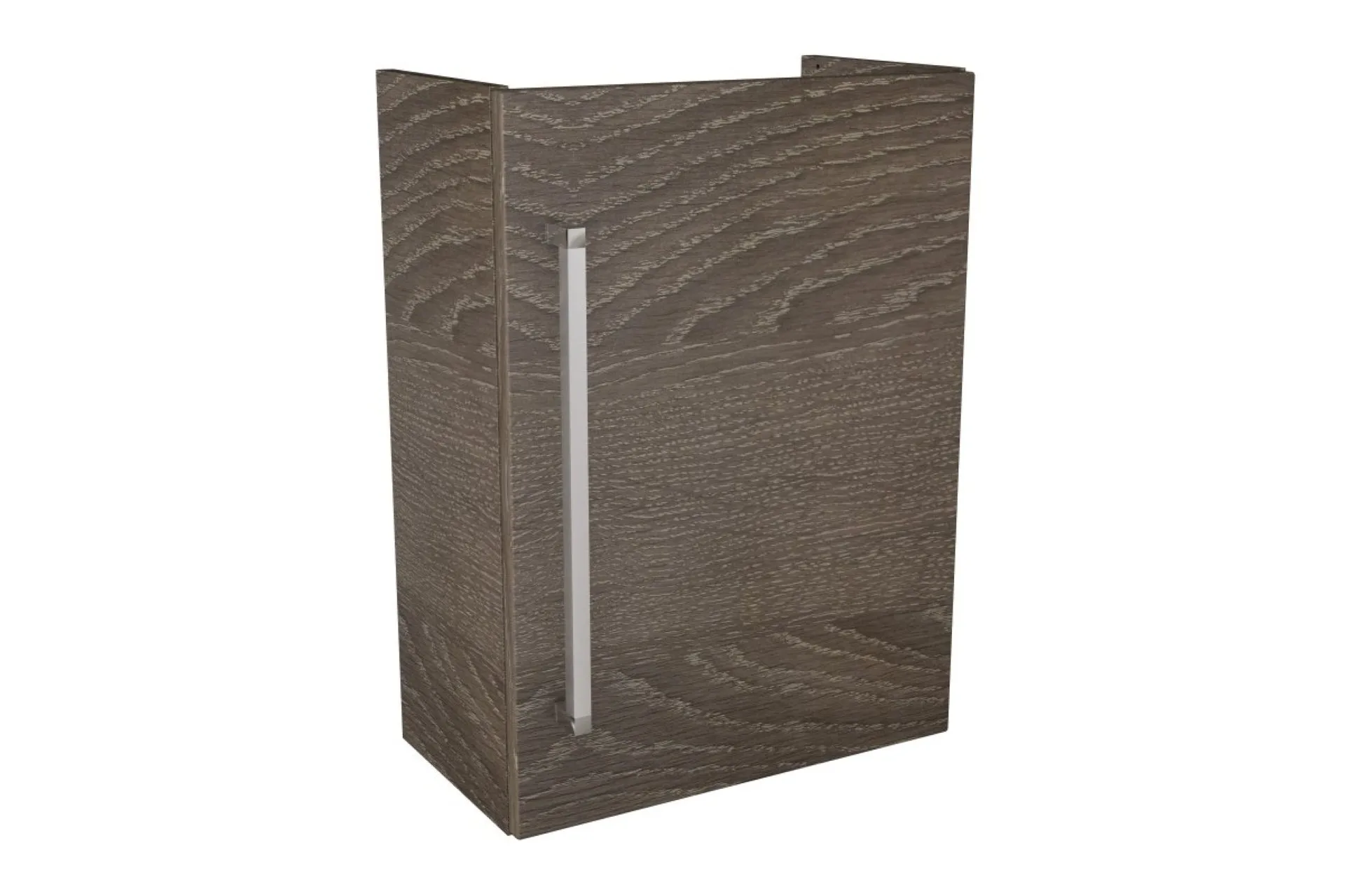 LANZET K3 Waschbeckenunterschrank Gäste WC 44 cm breit, Braun dunkel, Türanschlag rechts