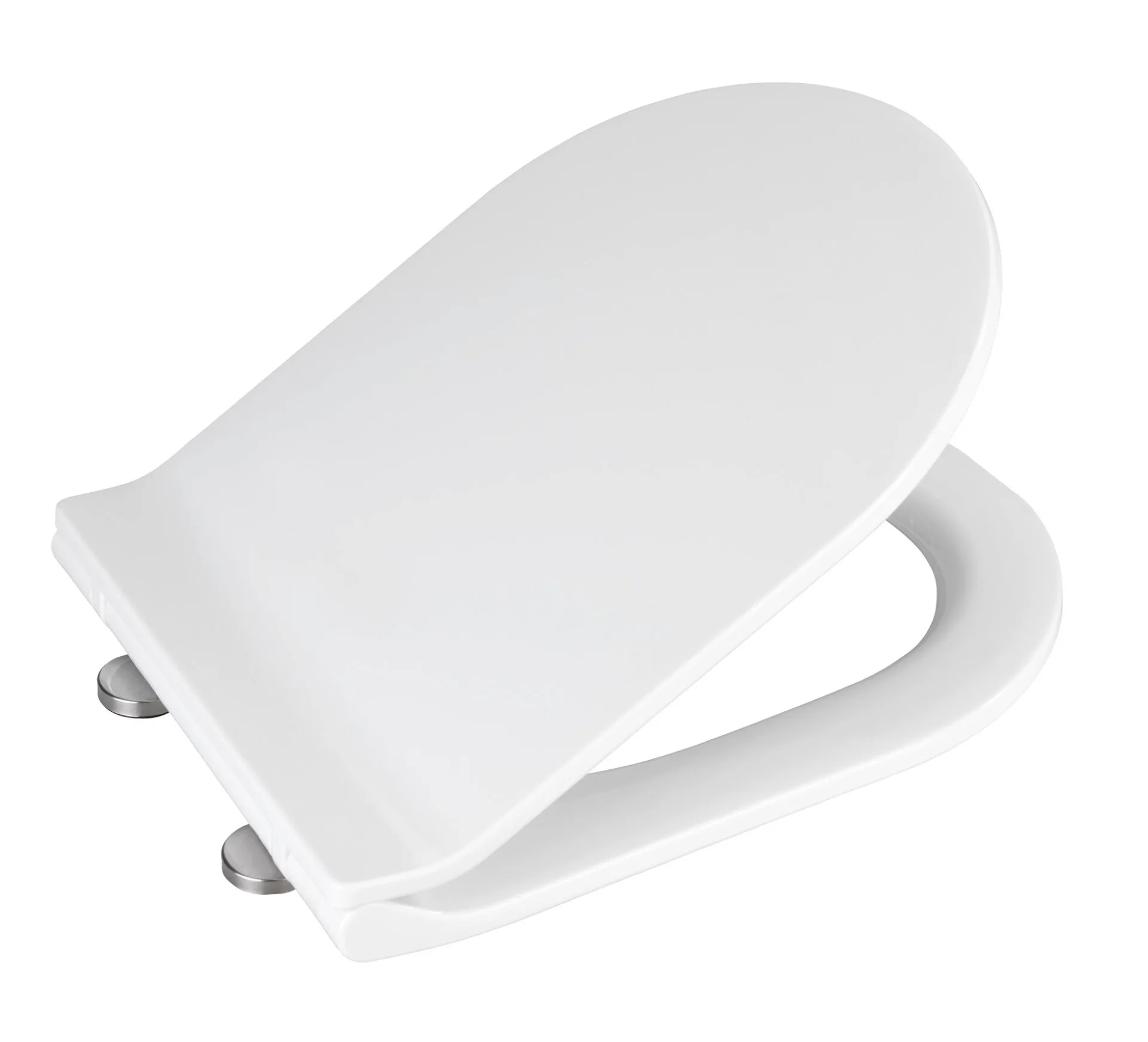 WENKO HABOS WC-Sitz, Weiß, Thermoplast, mit Absenkautomatik
