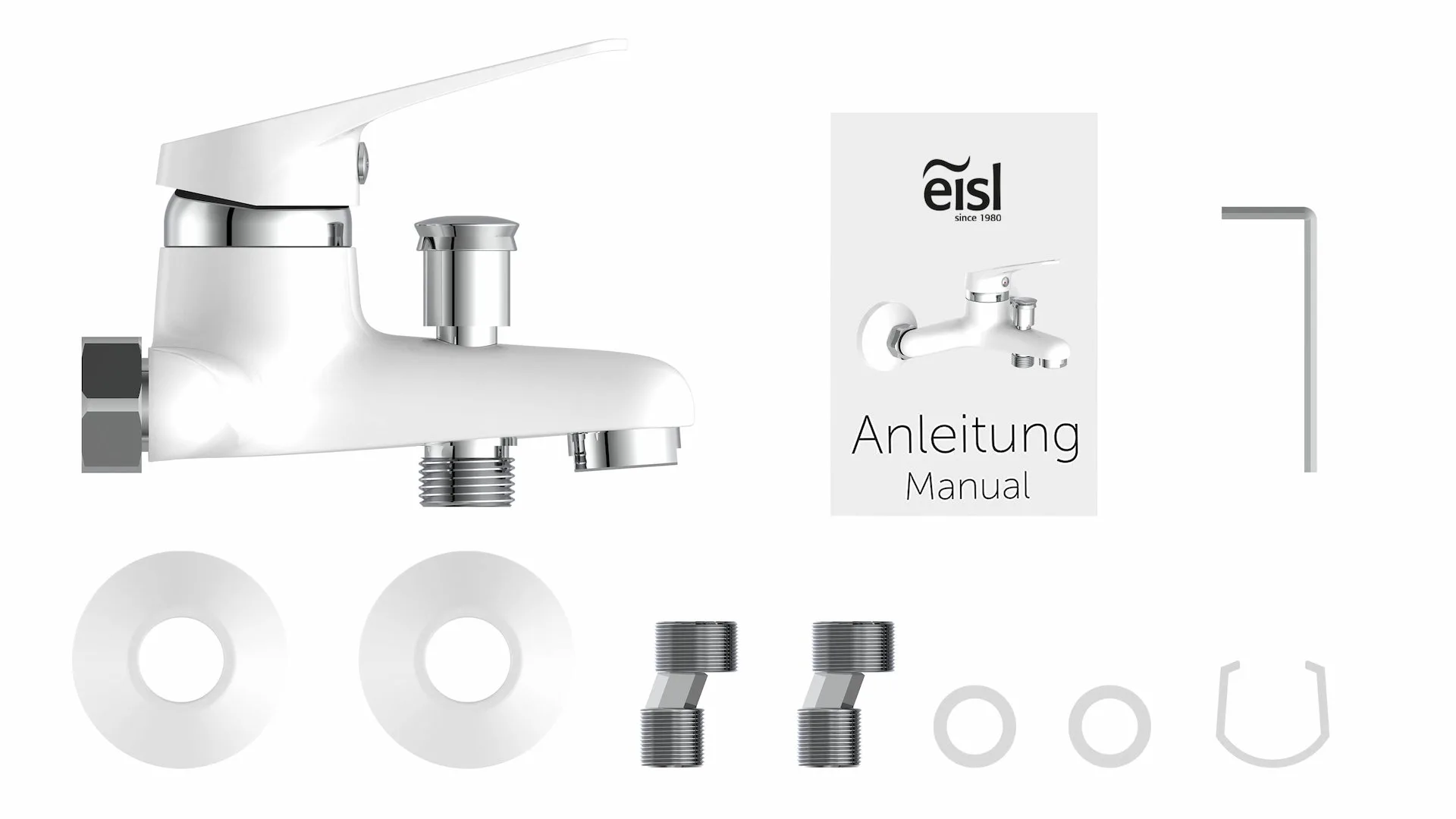EISL SPEED Wannenfüllarmatur, Weiß