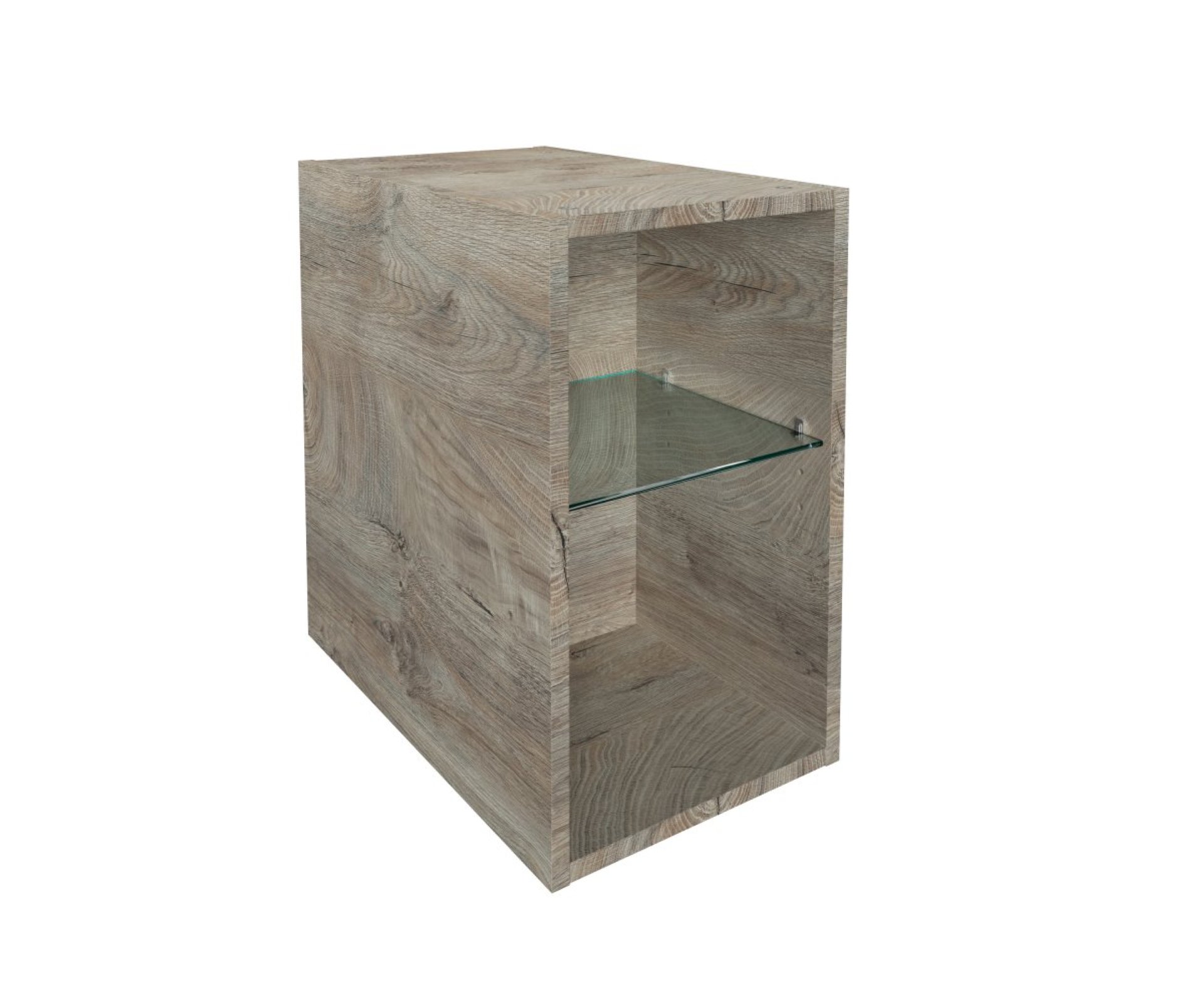 Fackelmann OXFORD Badregal, 2 Fächer, 30 cm breit, Braun hell