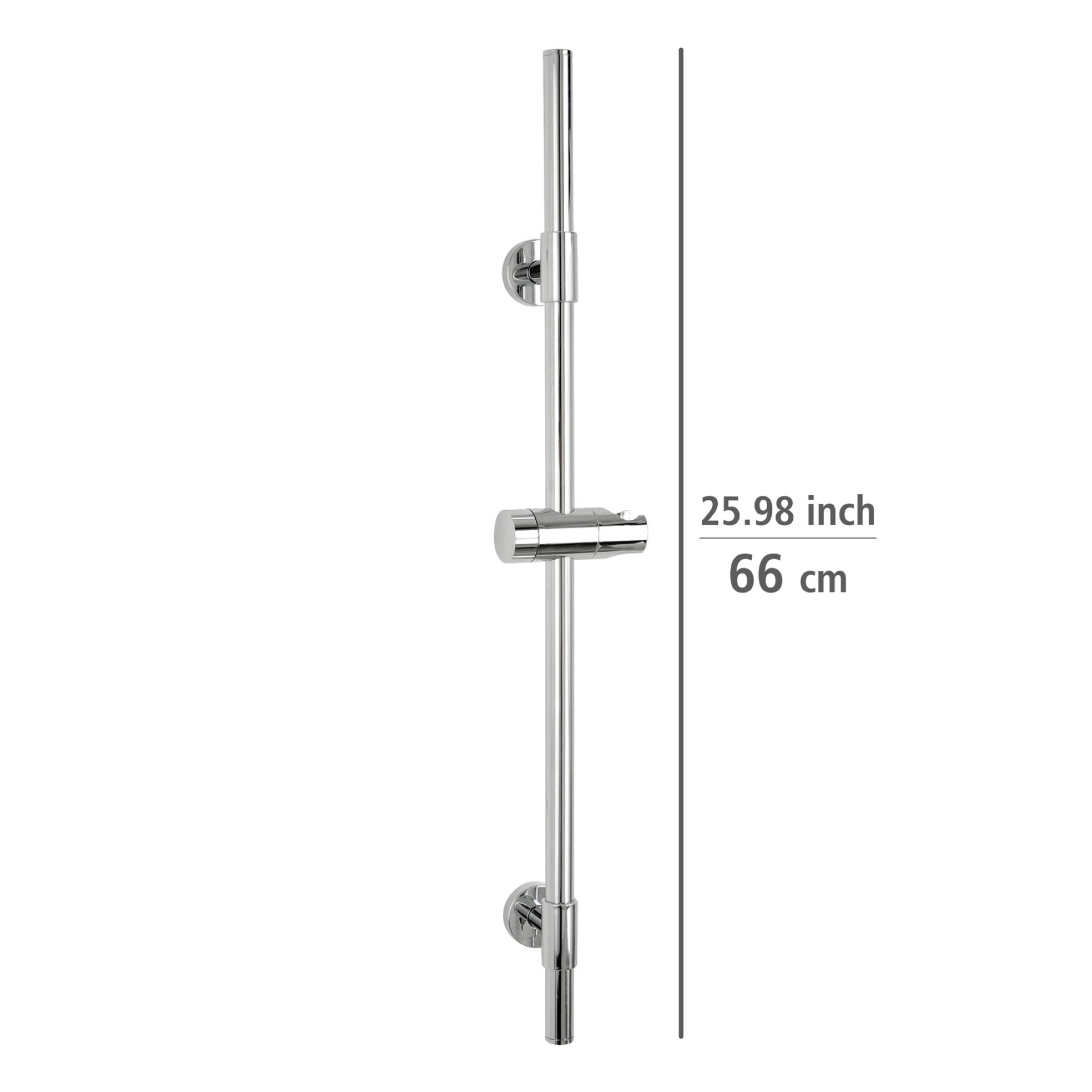 WENKO BASIC Duschstange 66 cm, Chrom
