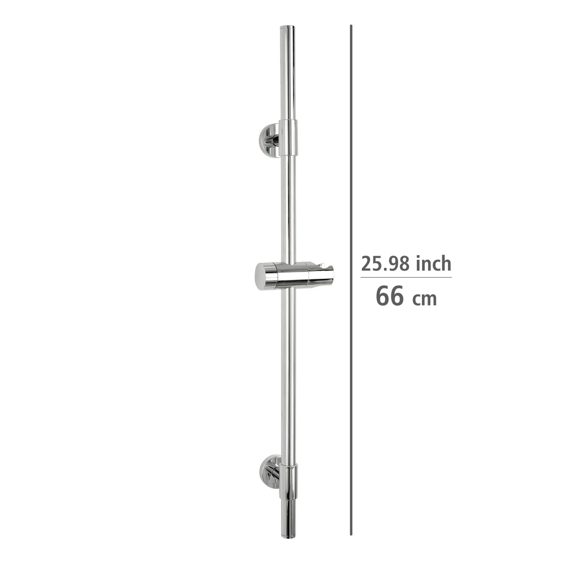 WENKO BASIC Duschstange 66 cm, Chrom