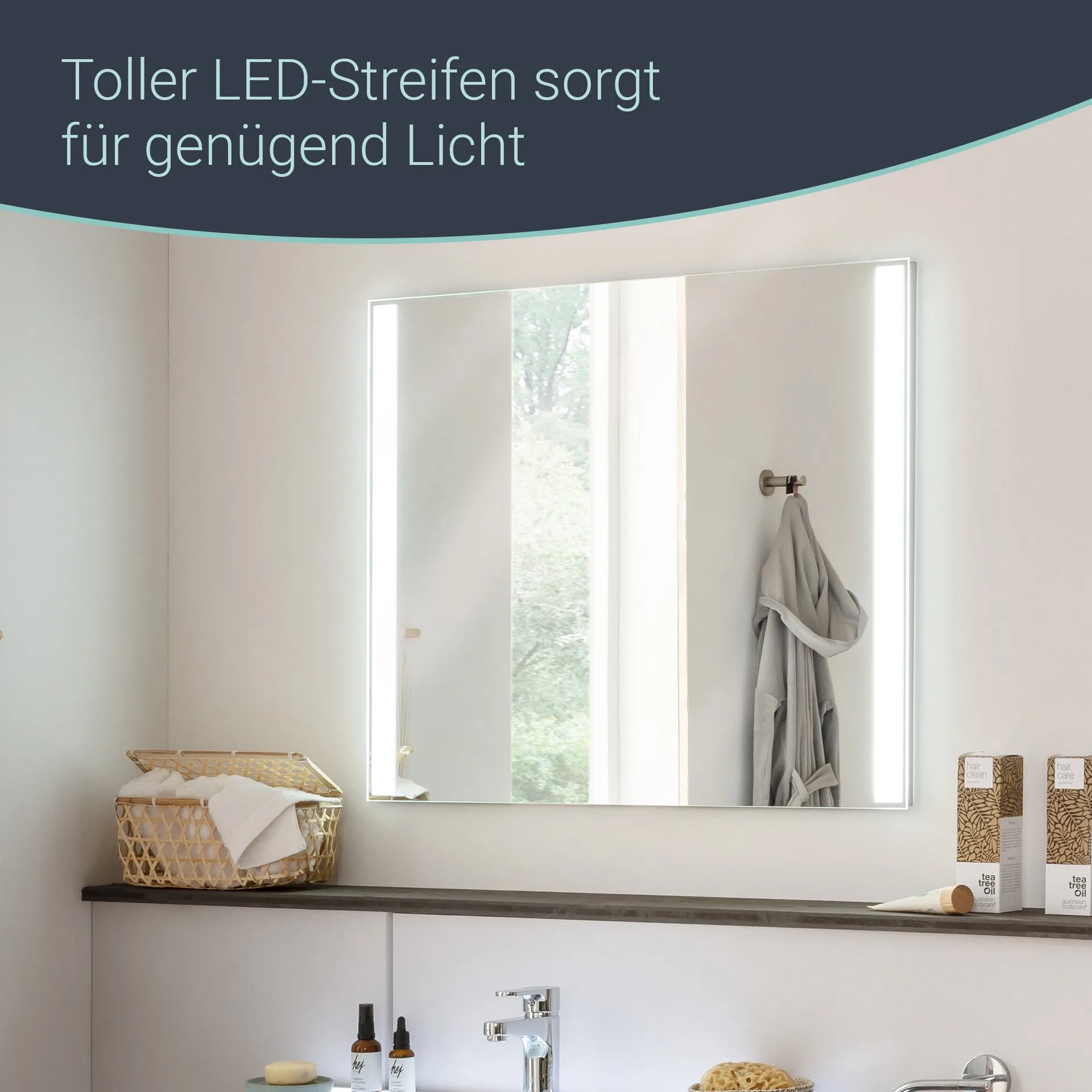 FACKELMANN B.BRILLANT LED Spiegel 60 cm breit