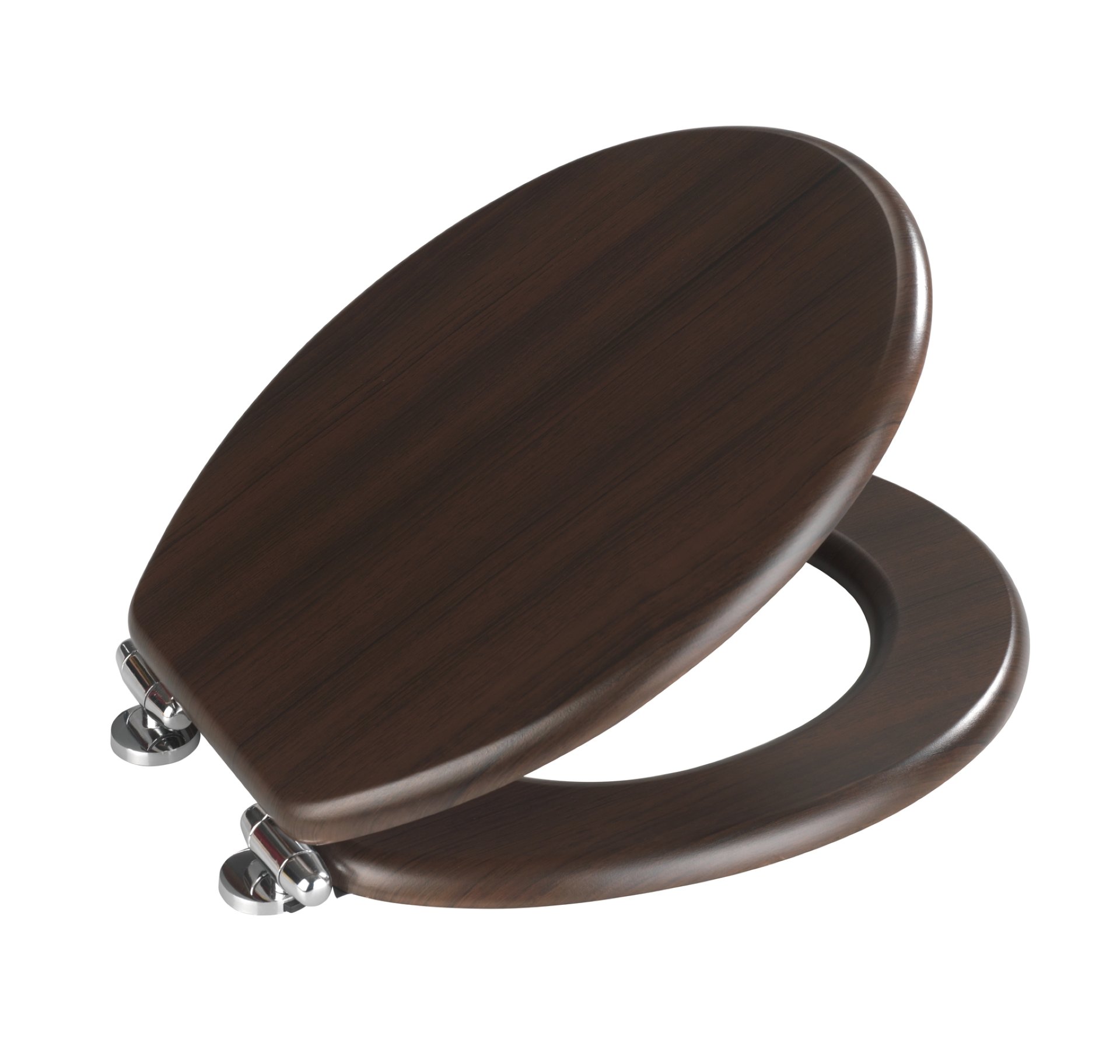 WENKO WENGE WC-Sitz, Braun, mit Absenkautomatik