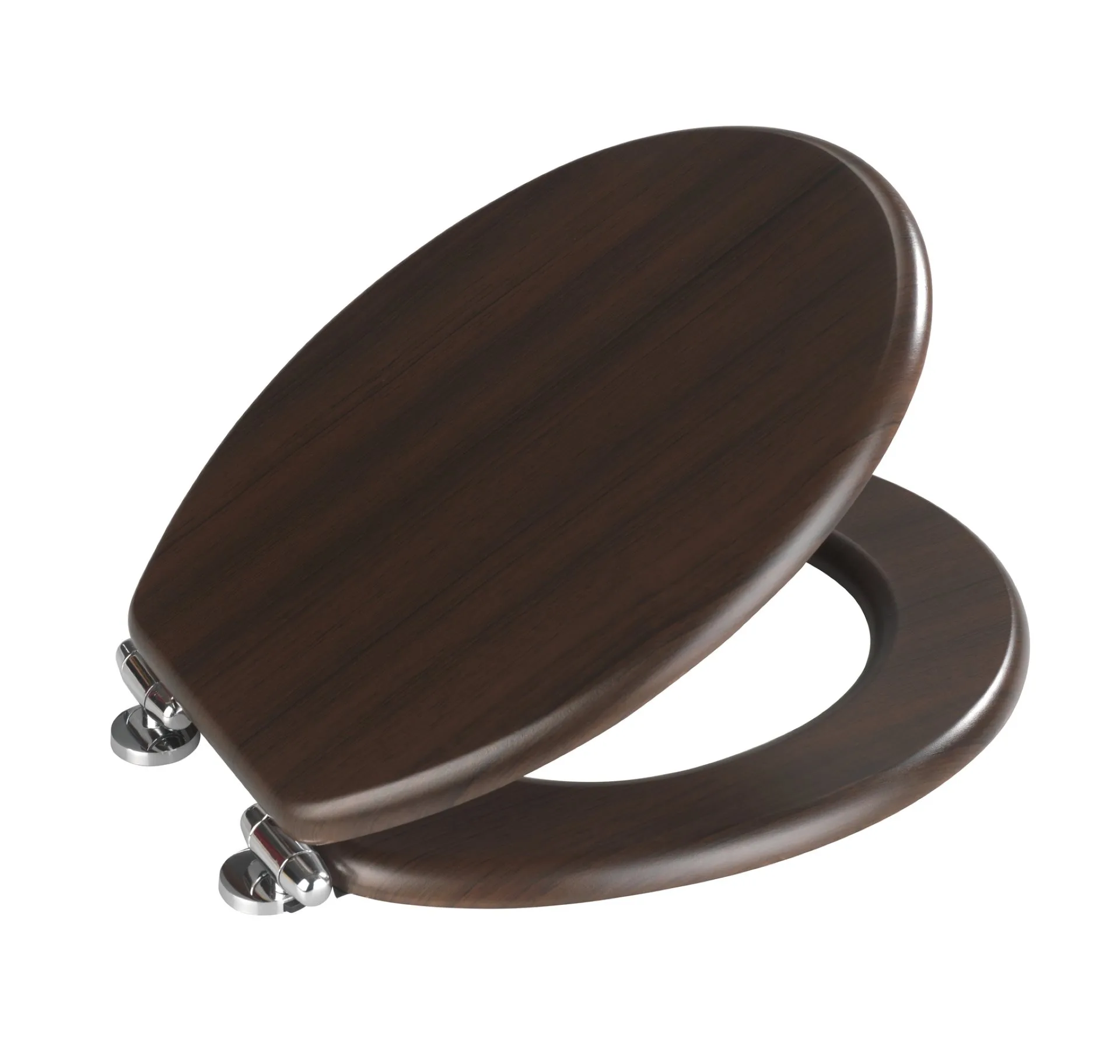 WENKO WENGE WC-Sitz, Braun, mit Absenkautomatik