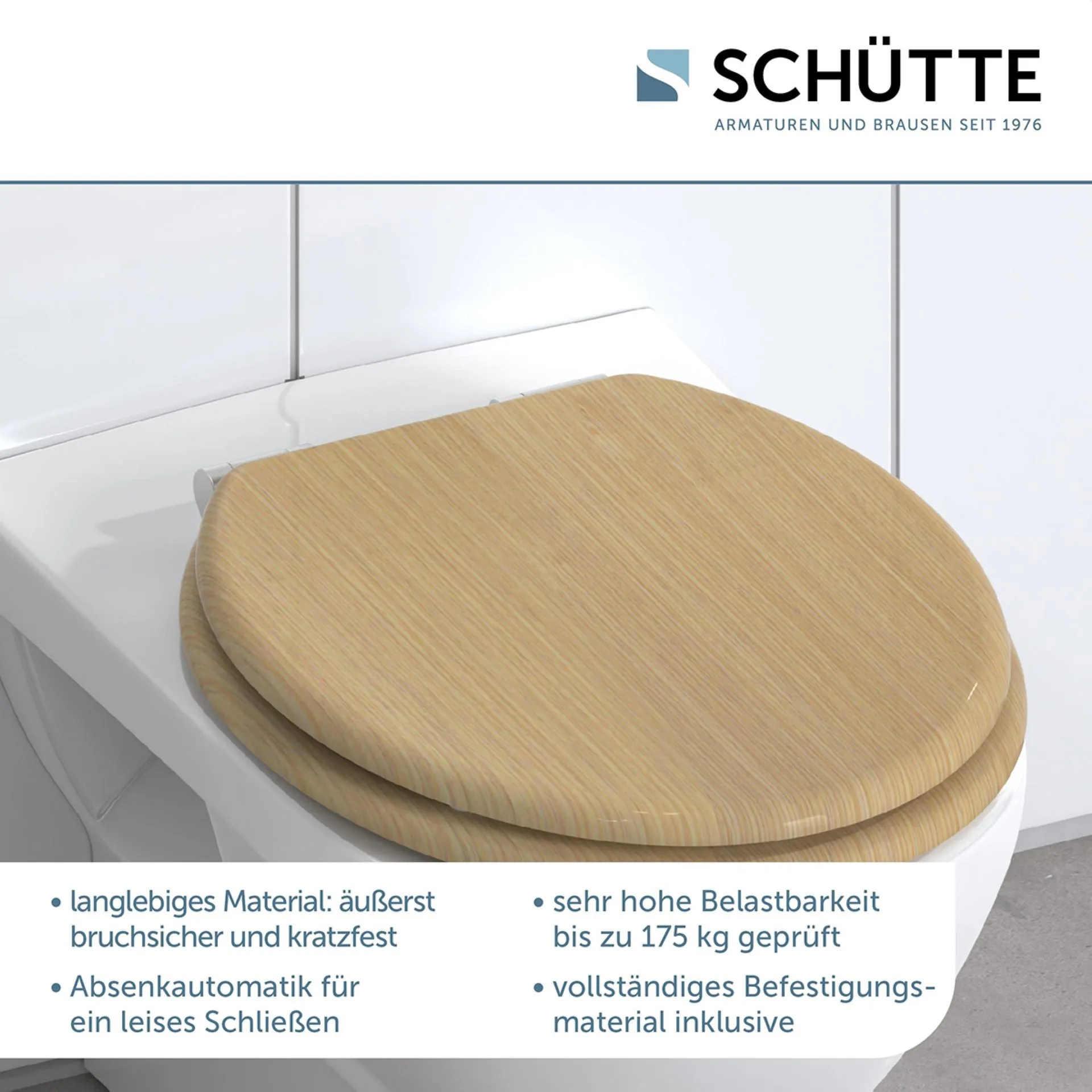 Schütte NATURAL WOOD WC-Sitz, mit Absenkautomatik