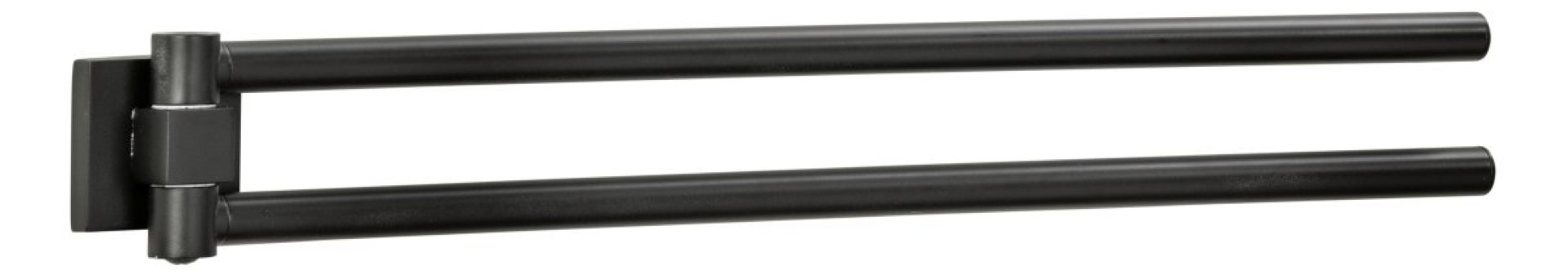 Fackelmann NEW YORK Handtuchhalter 2-fach beweglich, Schwarz matt