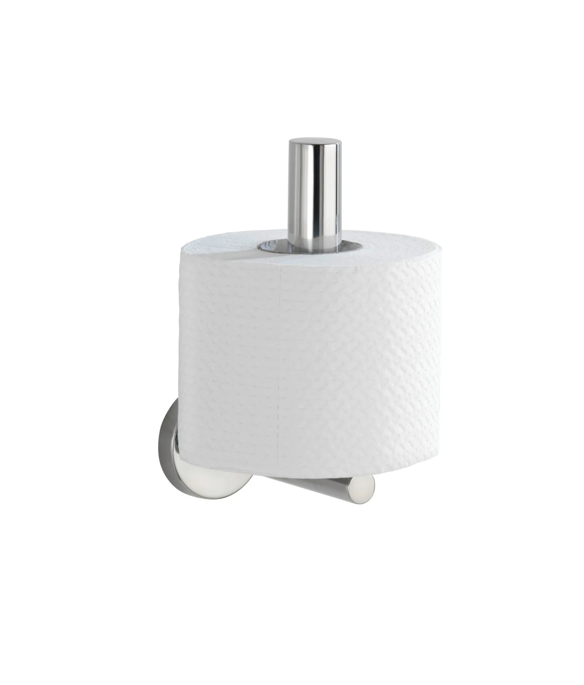 WENKO BOSIO Toilettenpapier-Ersatzrollenhalter, Chrom glänzend, Edelstahl rostfrei