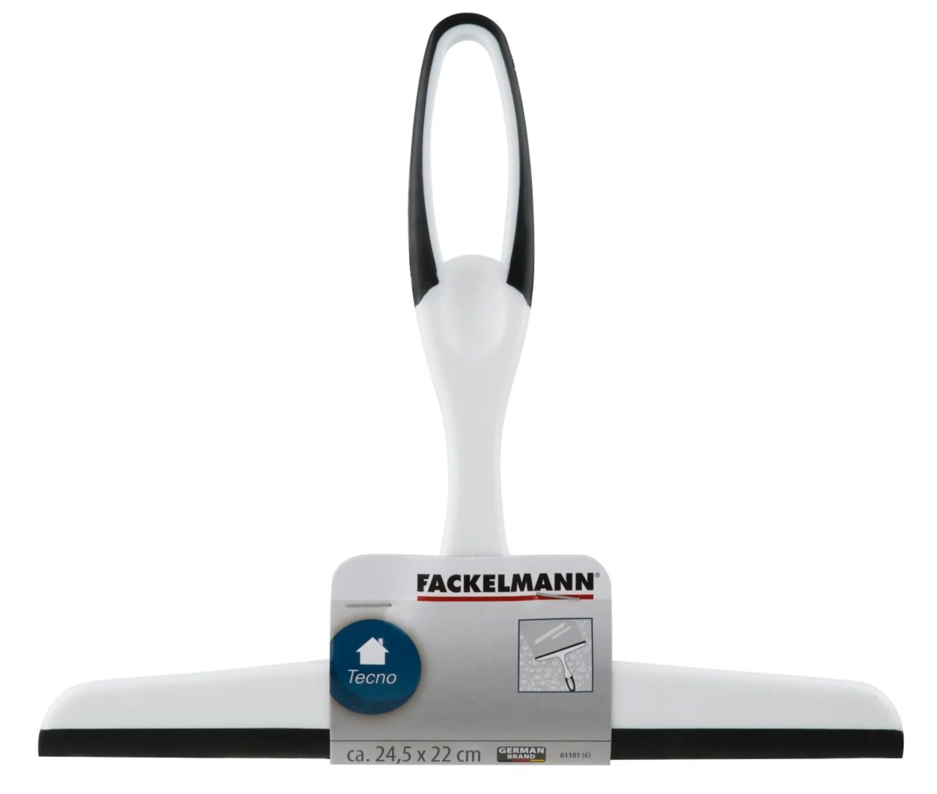 FACKELMANN Duschabzieher 24,5 cm breit, Weiß/Schwarz, hängbar