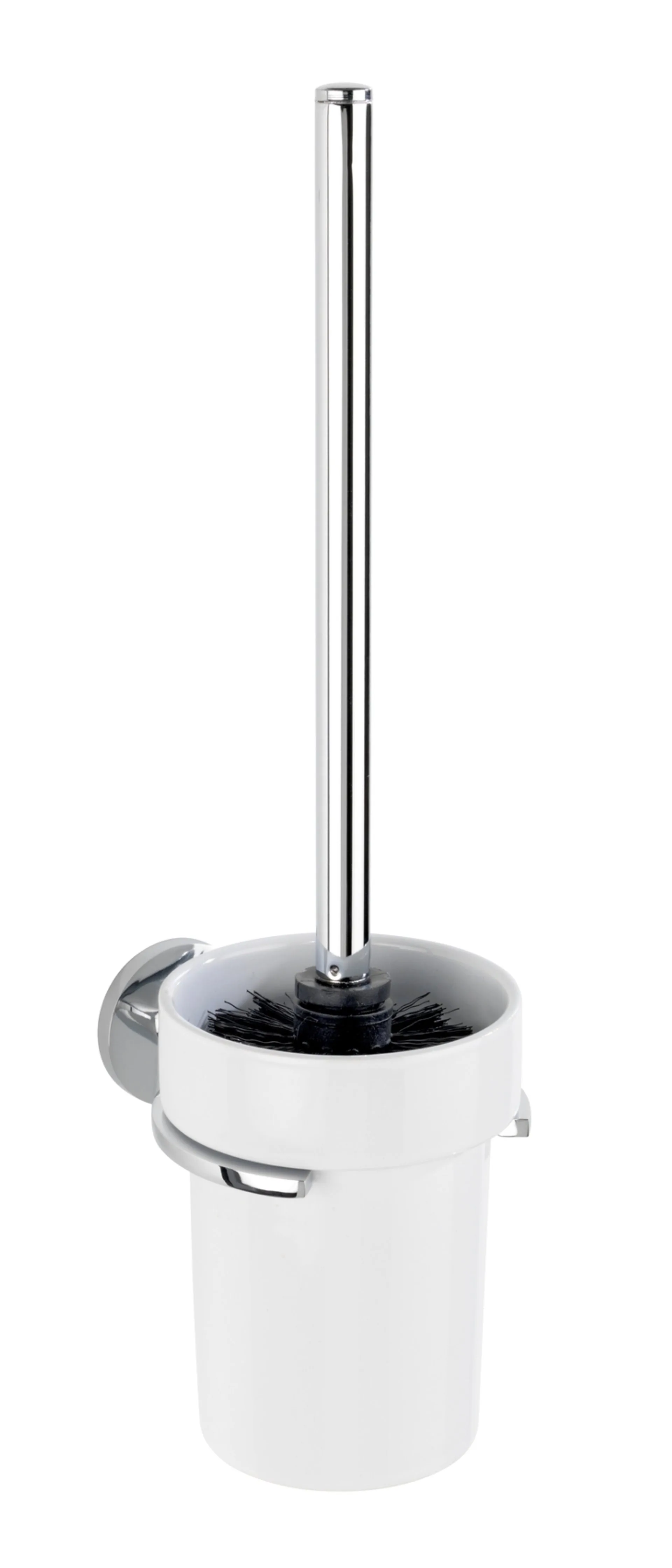 WENKO ISERA WC-Garnitur 15,5 cm, Chrom/Schwarz, UV Loc