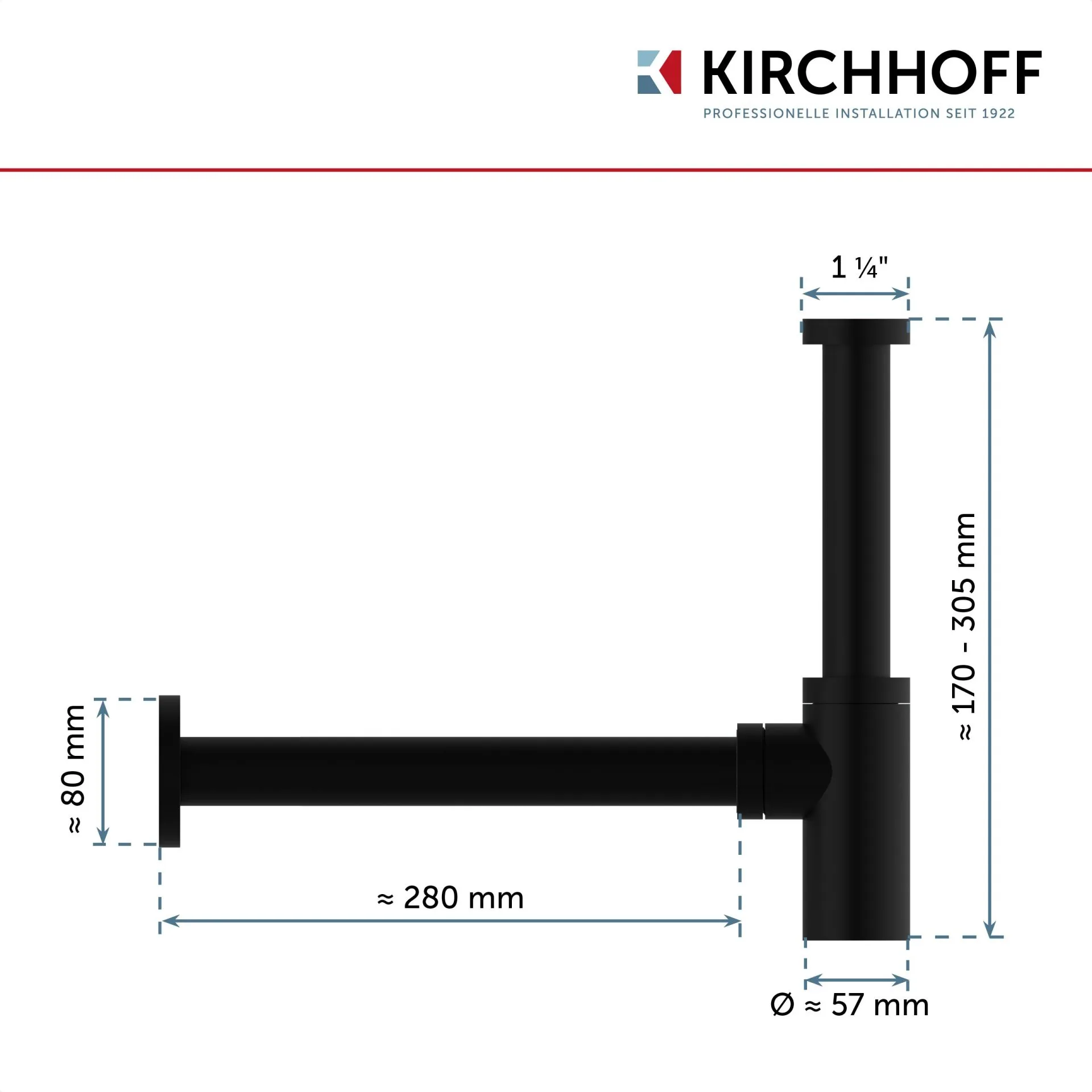 KIRCHHOFF Siphon, Schwarz matt