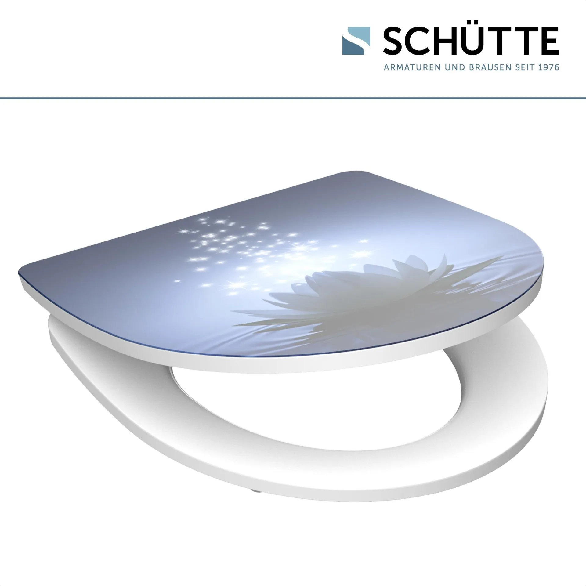 SCHÜTTE WATER LILY WC-Sitz, Kunststoff, mit Absenkautomatik und Schnellverschluss