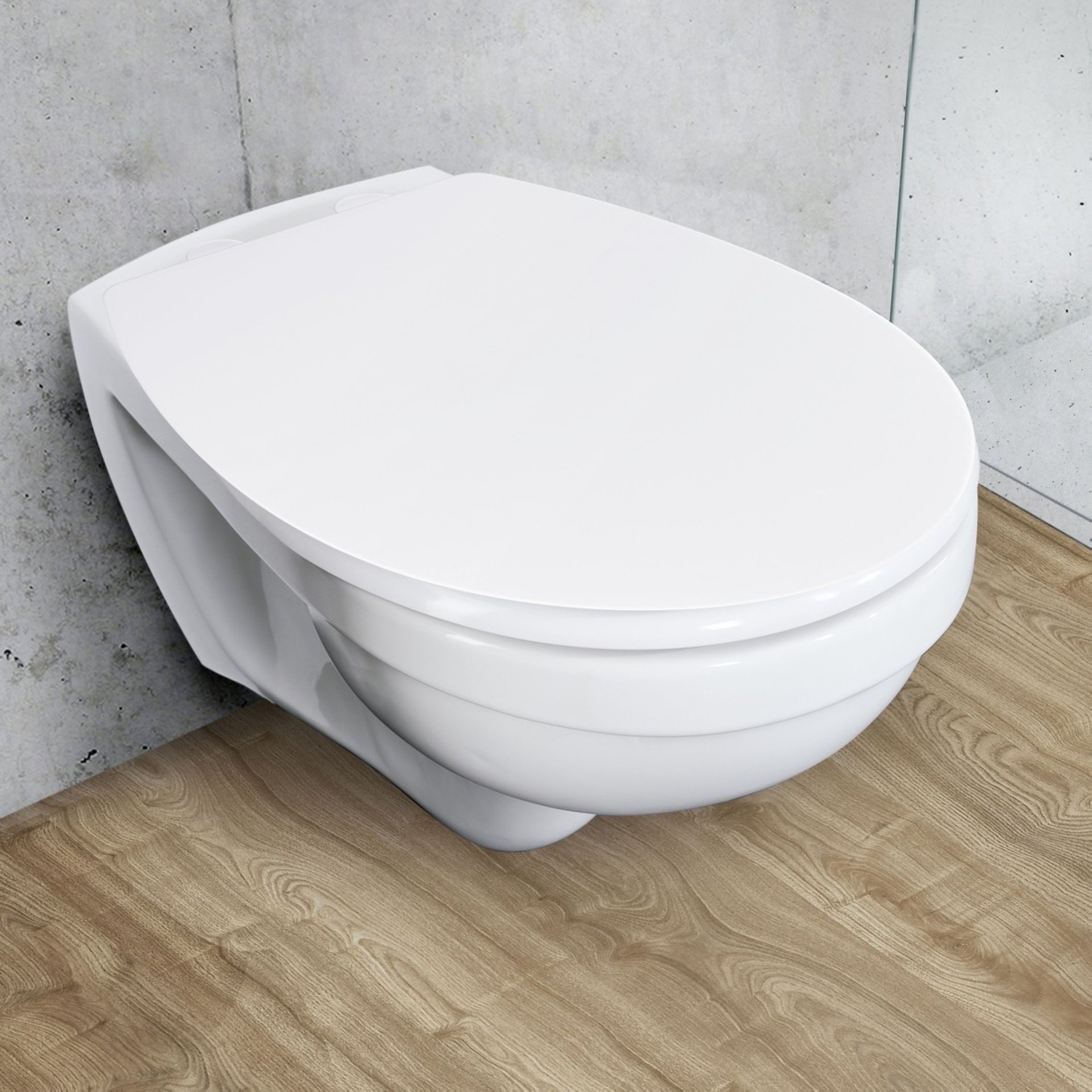 WENKO TAVOLA WC-Sitz, Weiß, mit Absenkautomatik und Schnellbefestigung