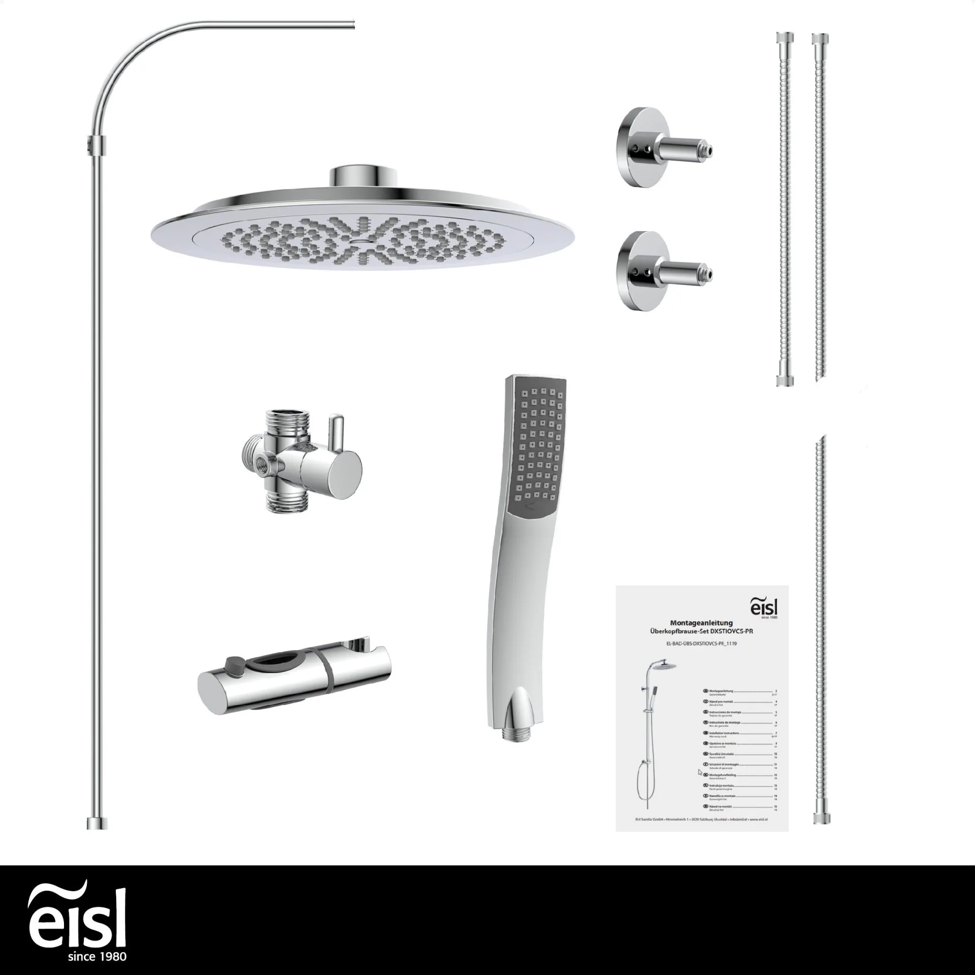 EISL STILOVAL Überkopf-Brauseset, Chrom