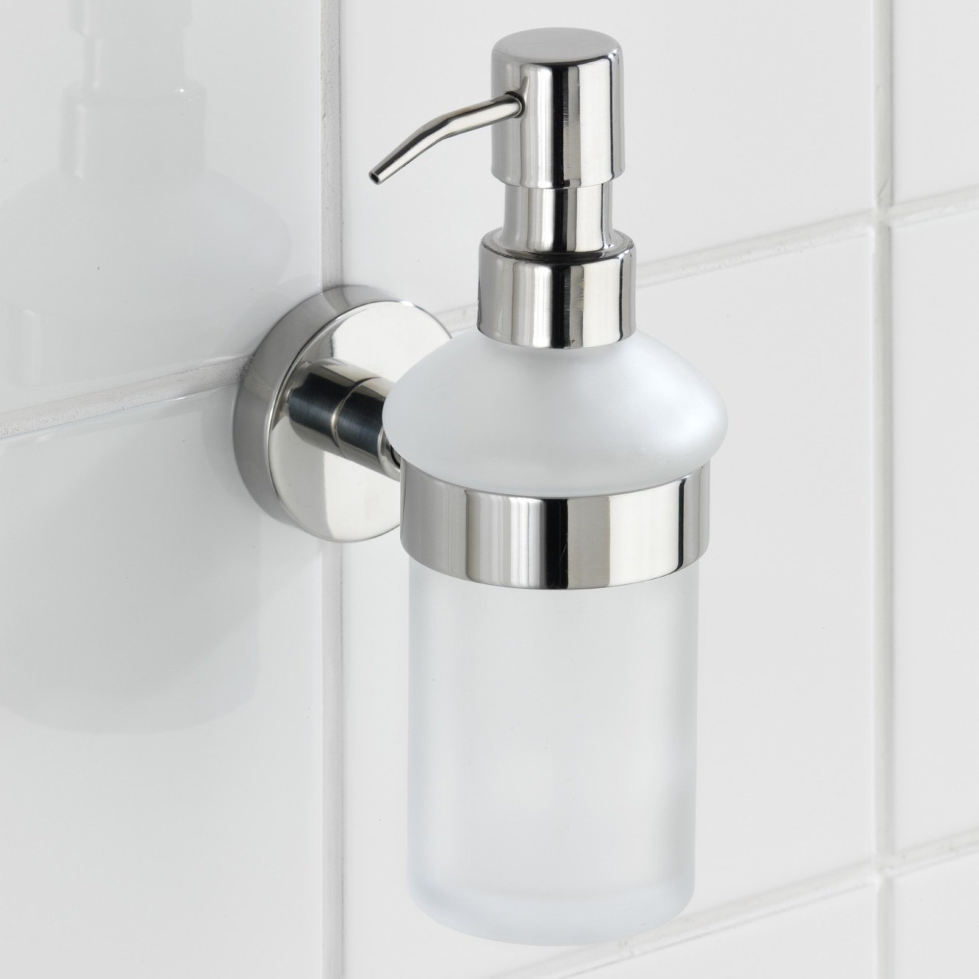 WENKO BOSIO SHINE Seifenspender 200 ml, Edelstahl rostfrei