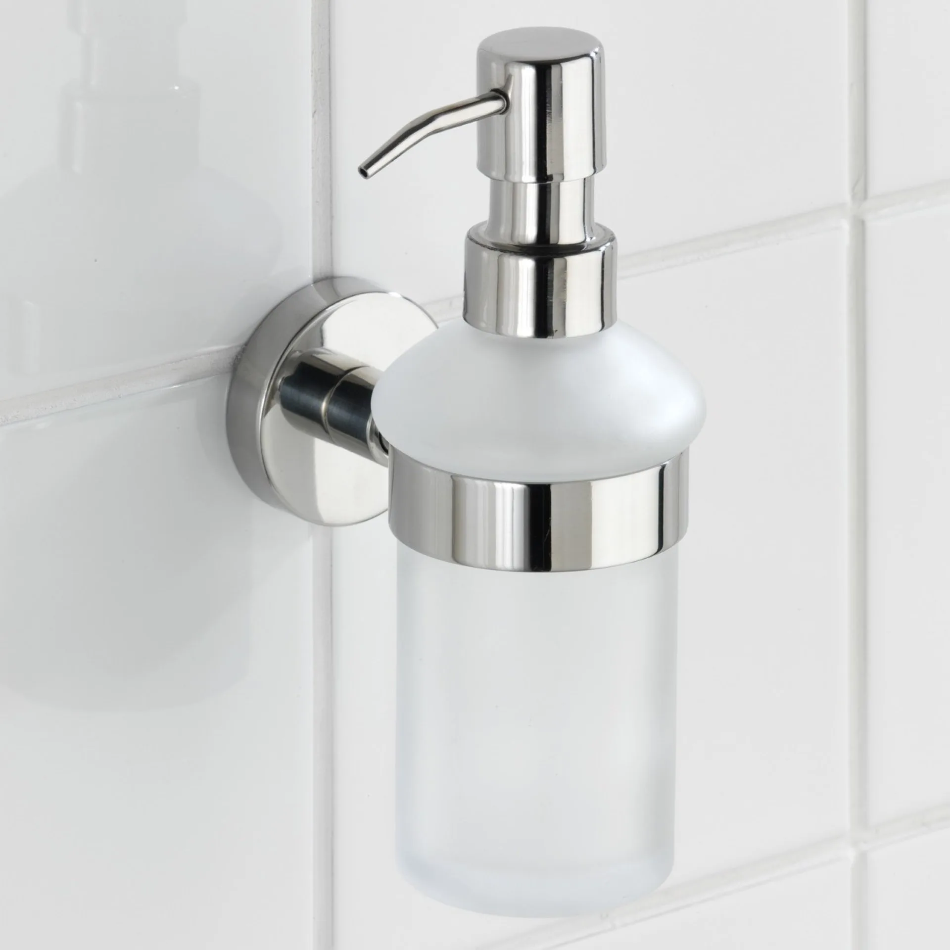 WENKO BOSIO SHINE Seifenspender 200 ml, Edelstahl rostfrei
