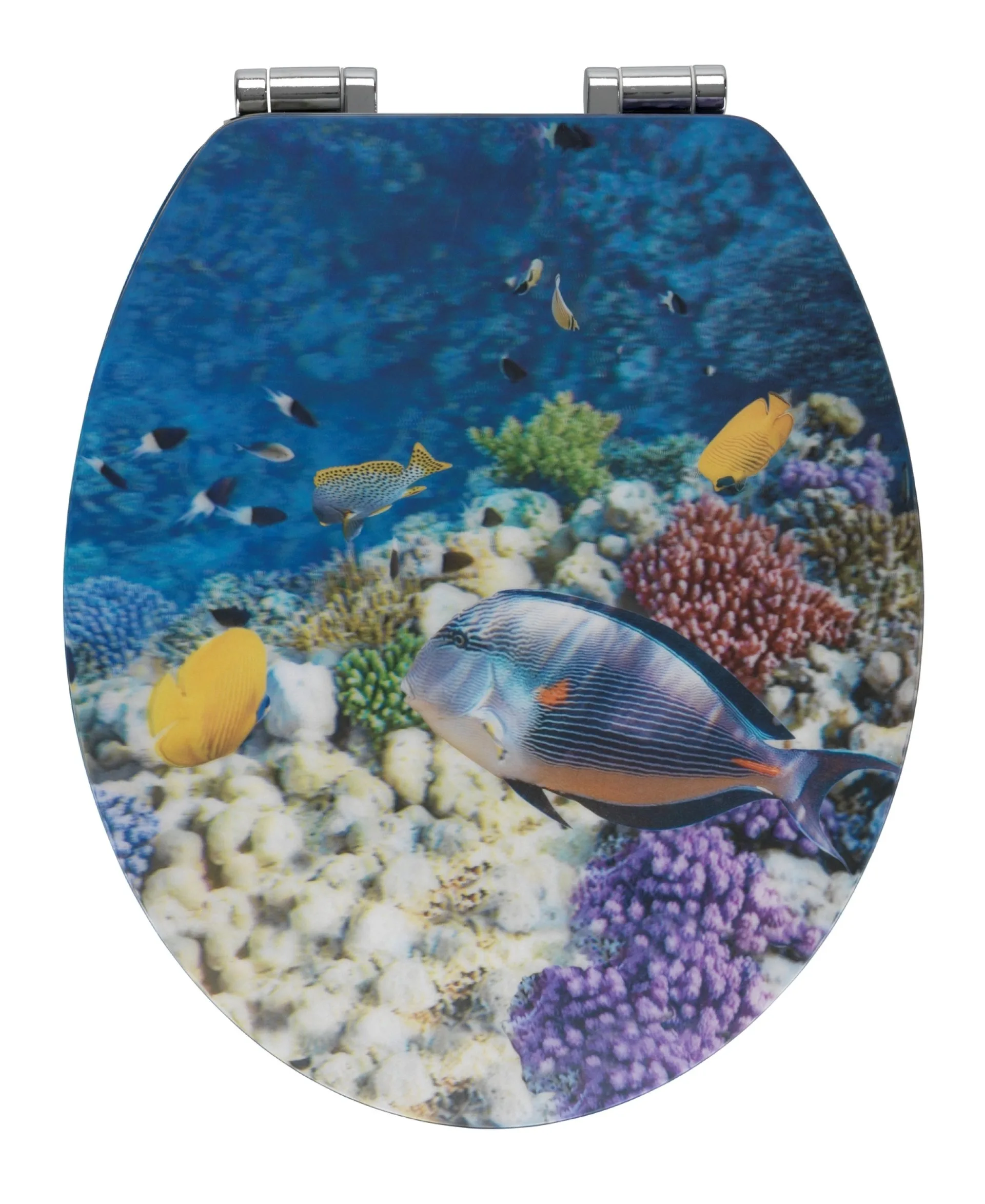 WENKO FISH WC-Sitz, mit 3D-Effekt, MDF, mit Absenkautomatik