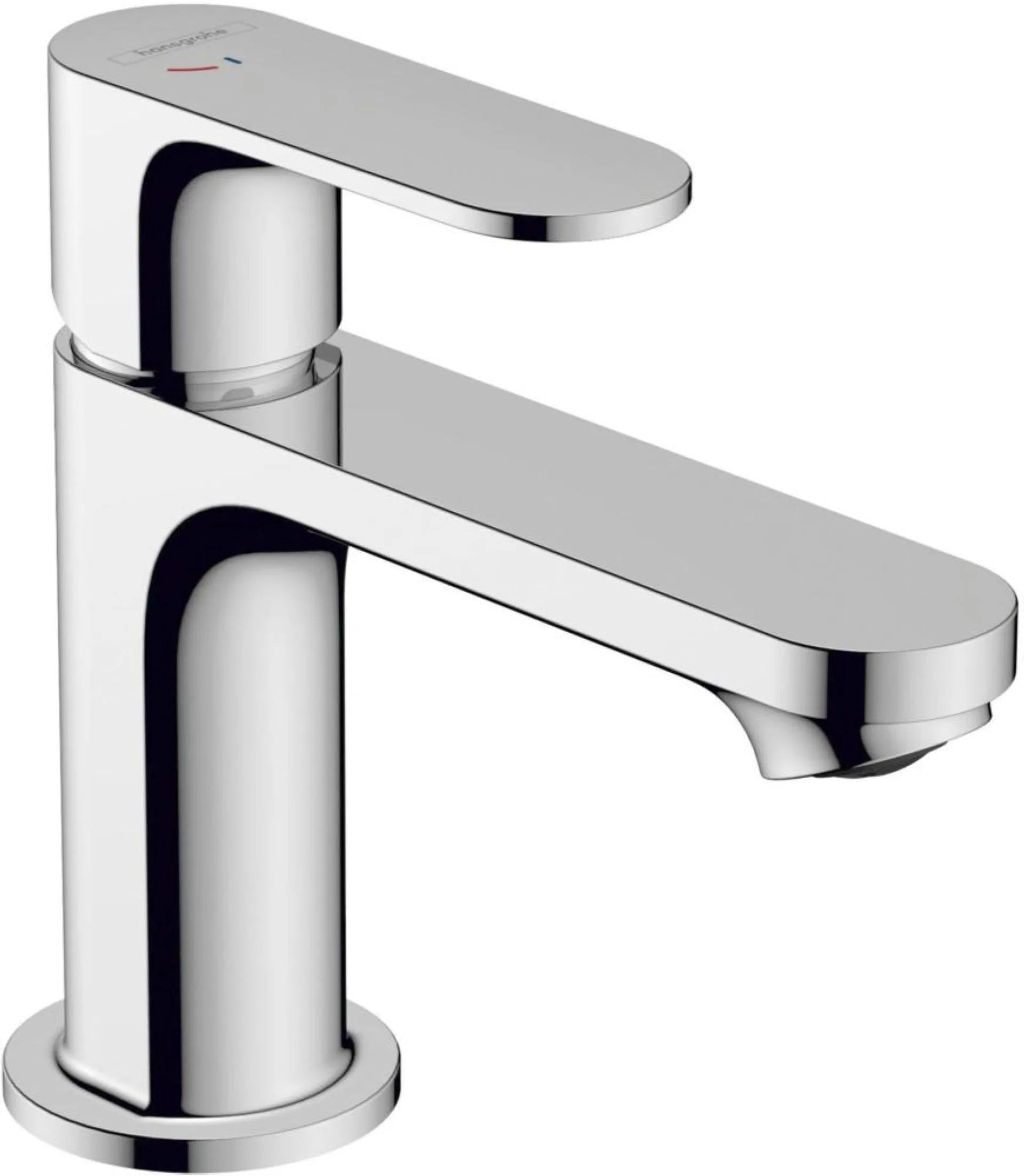 HANSGROHE REBRIS S 80 Waschtischarmatur, Chrom, mit Zugstangen-Ablaufgarnitur, CoolStart, EcoSmart+
