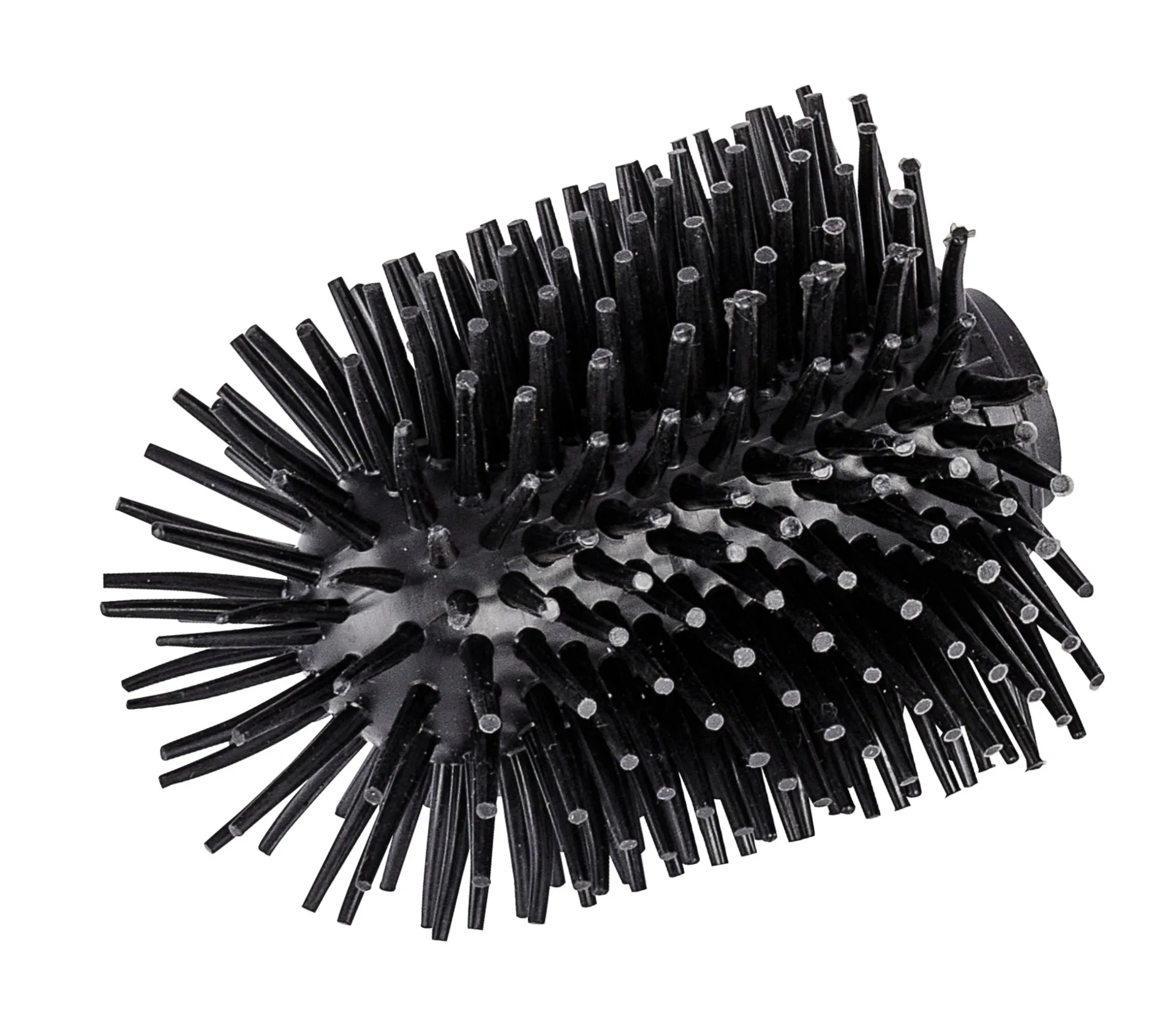 WENKO Ersatzbürstenkopf Ø 7,5 cm, 4er Set, Schwarz, Silikon