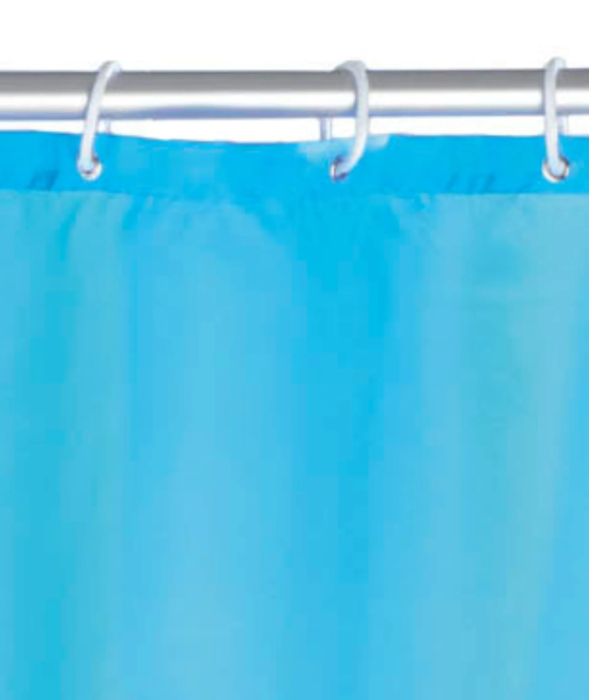 WENKO UNI Duschvorhang 180 x 200 cm, Blau, waschbar