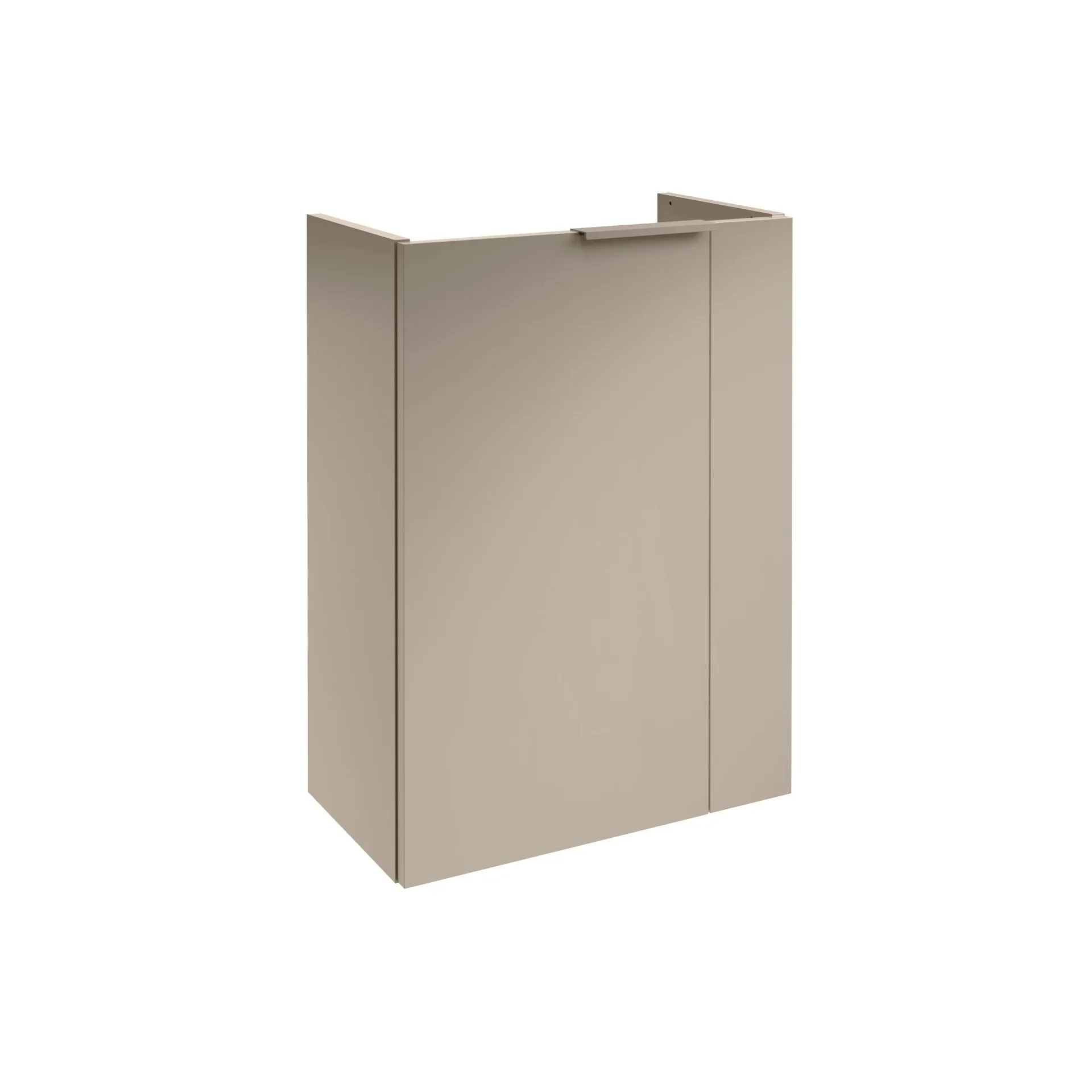 FACKELMANN SBC B.PARIS Waschbeckenunterschrank Gäste WC 45 cm breit, Grau, Türanschlag links