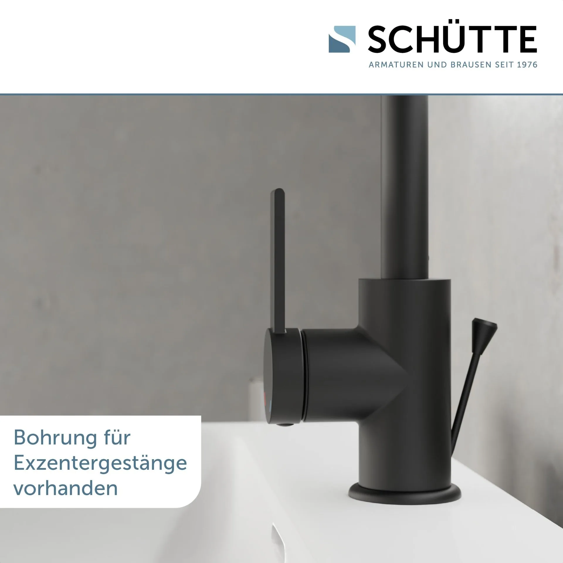 SCHÜTTE LOS ANGELES Waschtischarmatur, Schwarz matt, schwenkbar