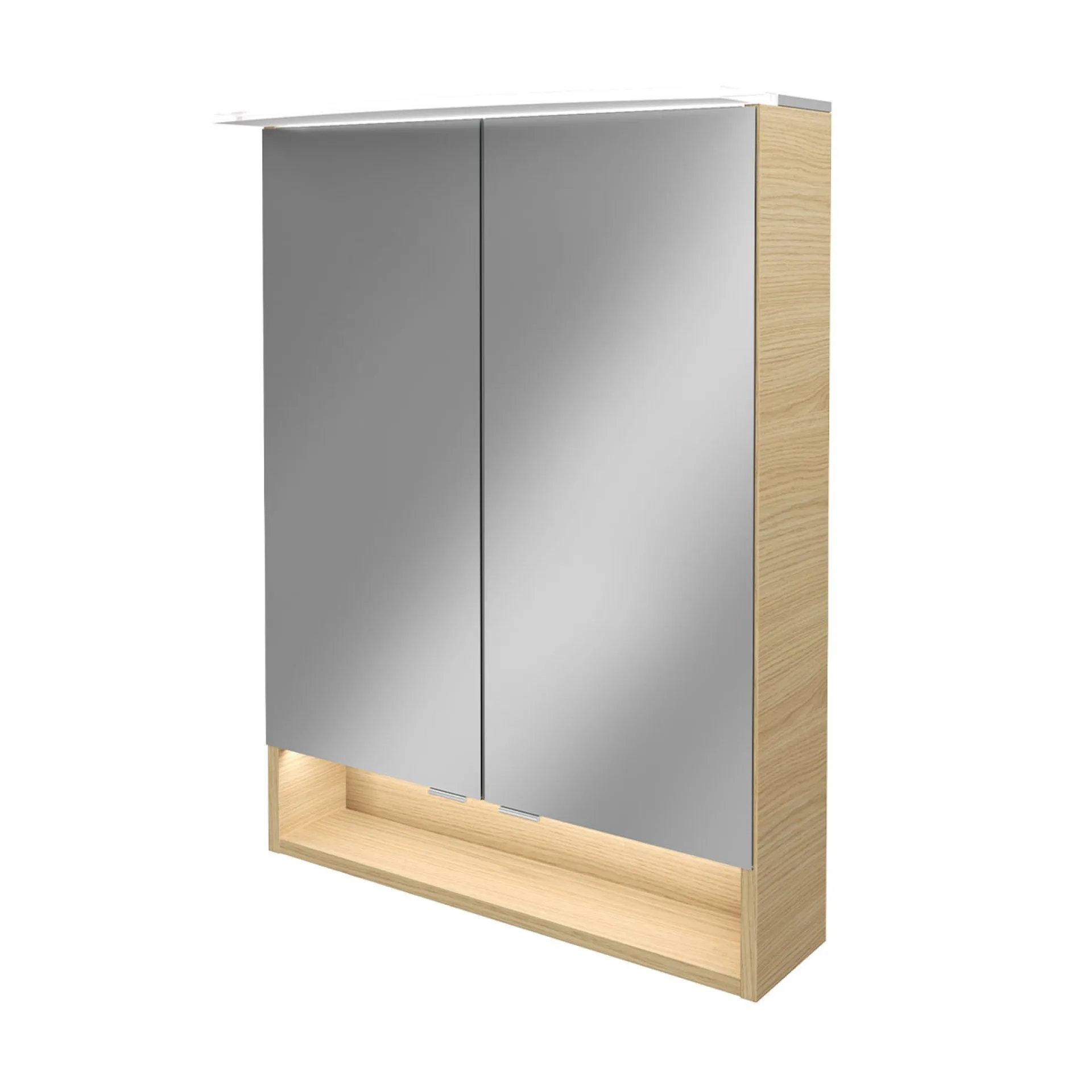 FACKELMANN B.STYLE LED Spiegelschrank 60 cm breit, Braun