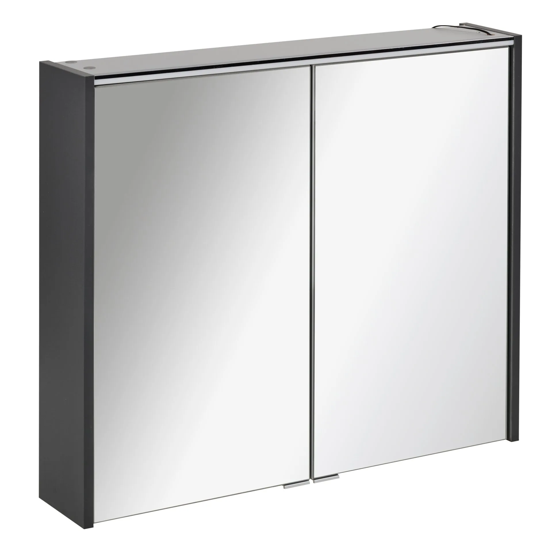 Fackelmann DENVER LED Spiegelschrank 80 cm breit, Anthrazit
