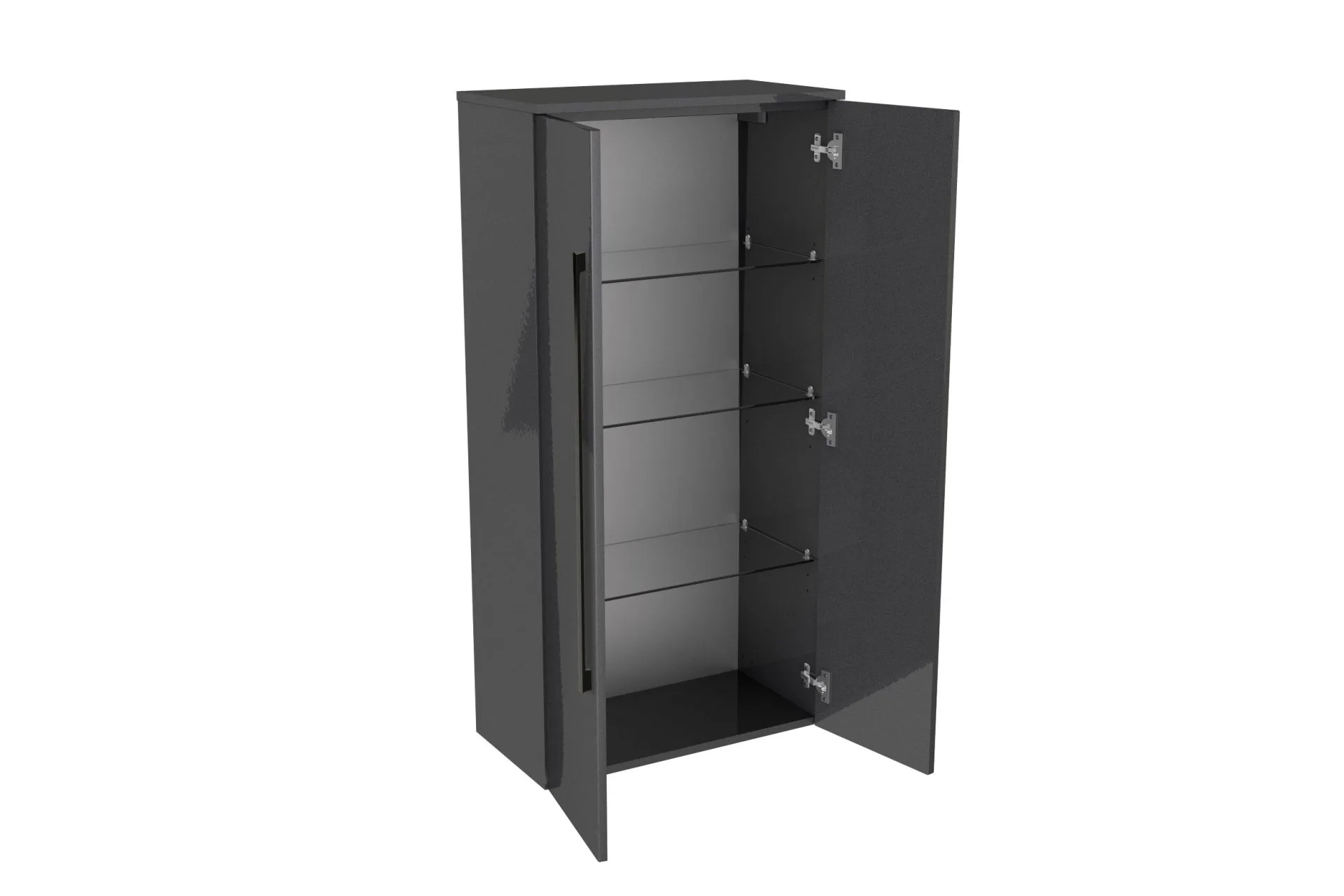 LANZET Doppel Midischrank 60 cm breit, Anthrazit