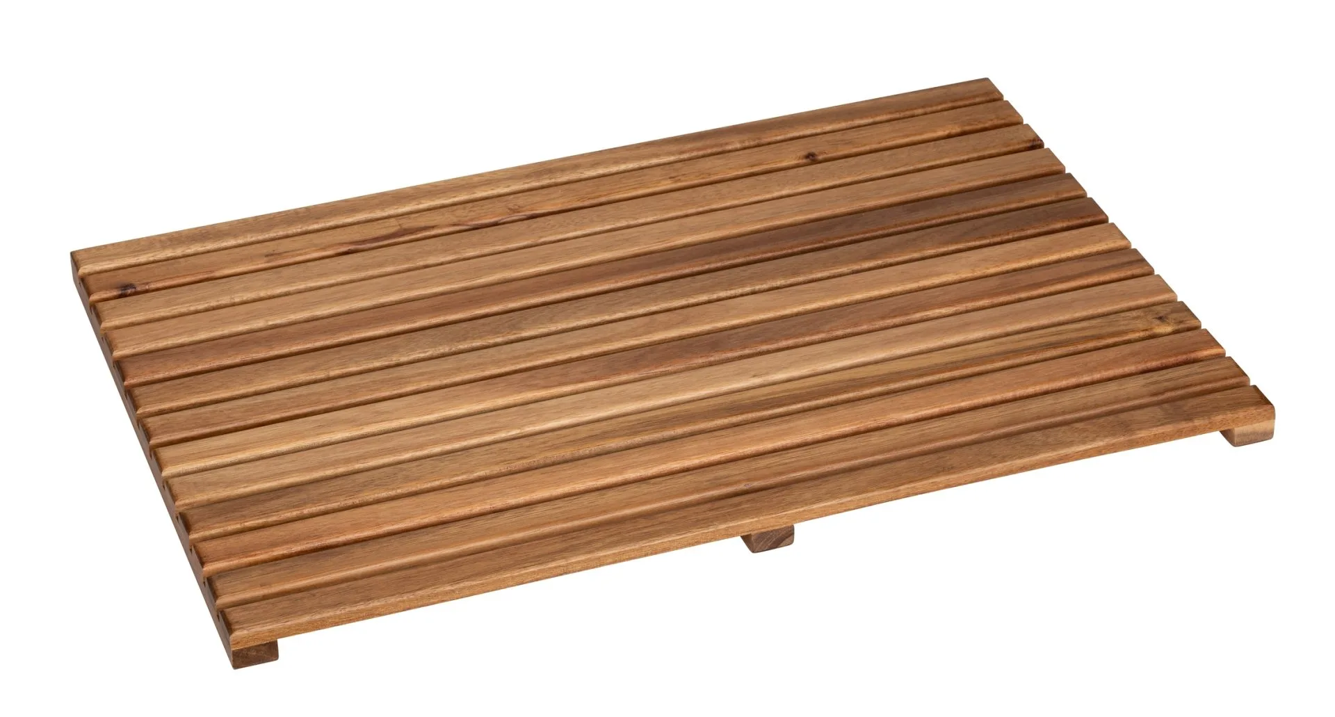 WENKO ACACIA Badematte 60 x 40 cm, Braun, aus Akazienholz