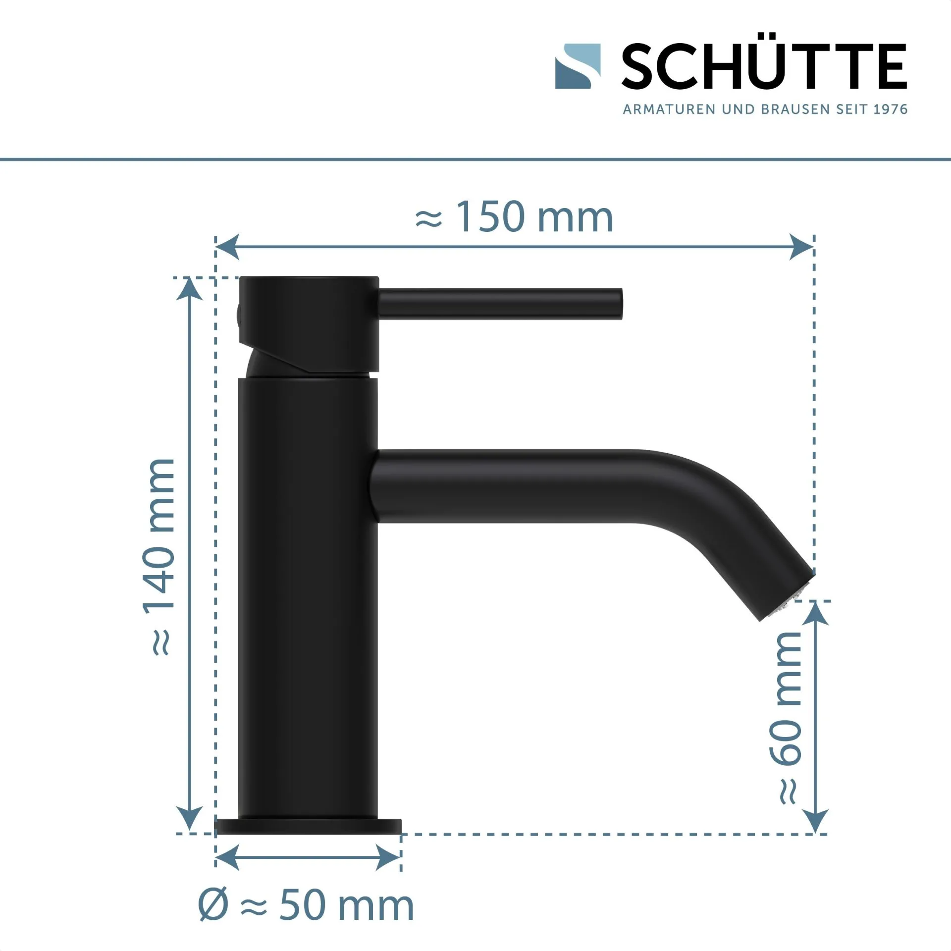 SCHÜTTE ARAGON Standventil, Schwarz matt