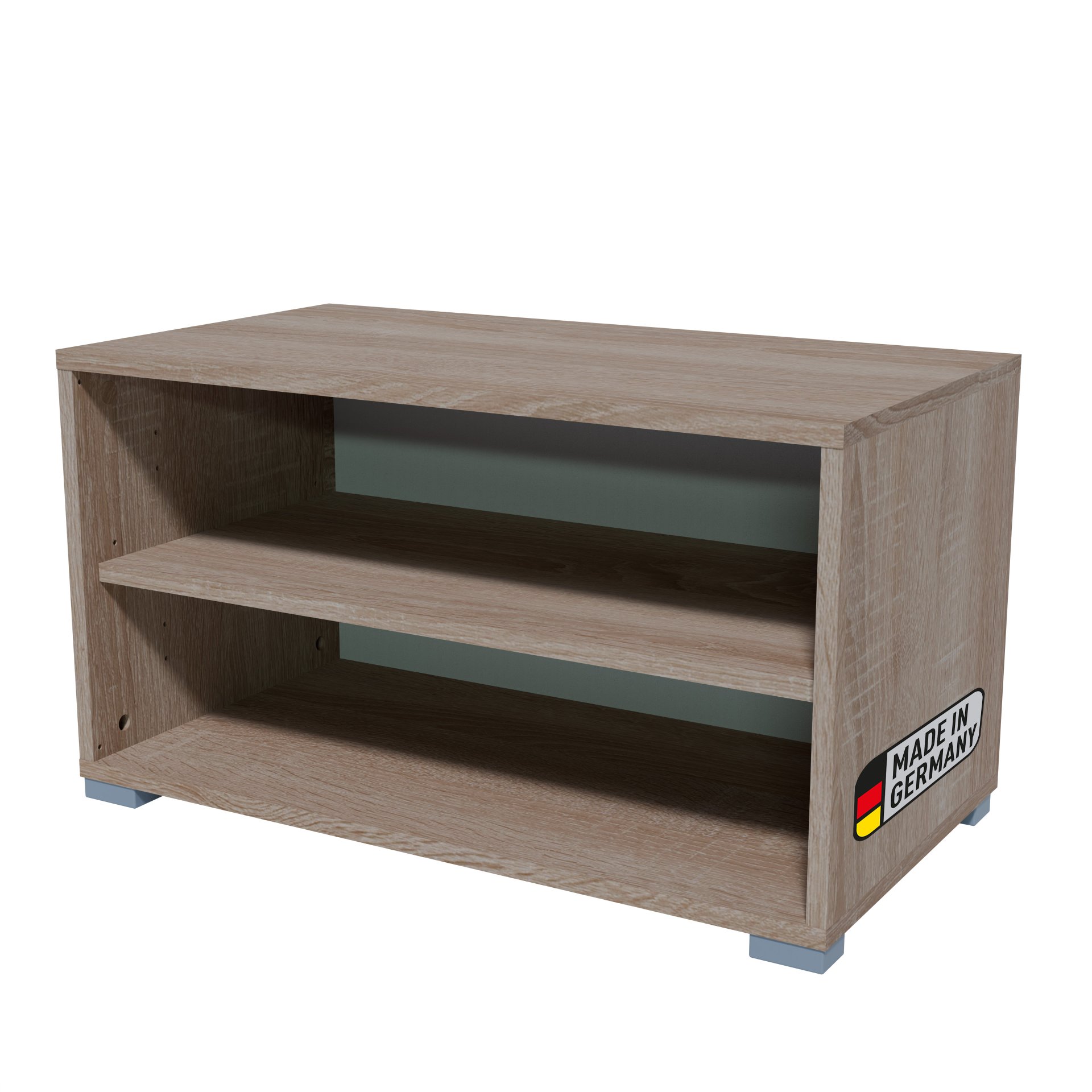 BADEDU VEER Regal 70 cm breit, Braun, 2 Fächer