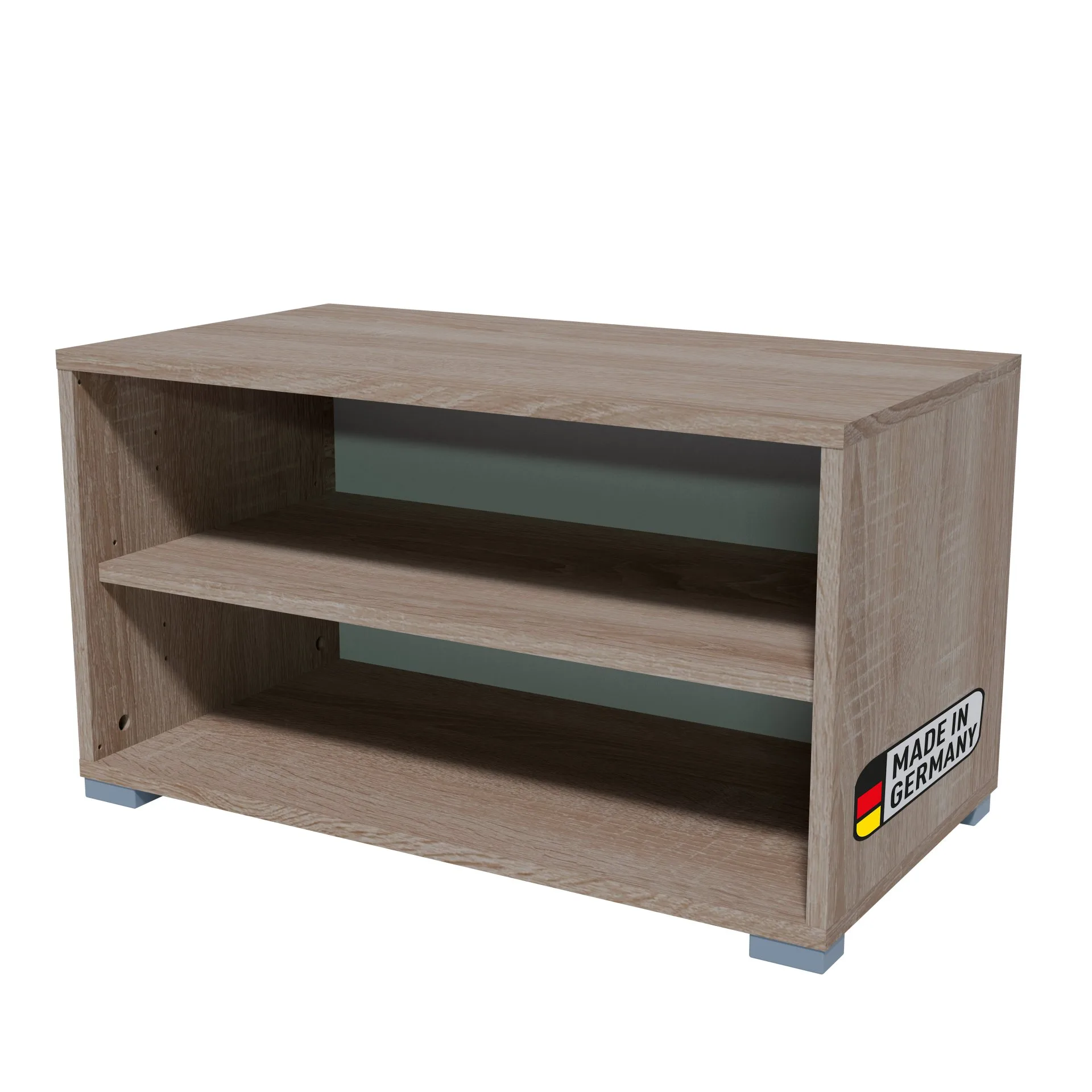 BADEDU VEER Regal 70 cm breit, Braun, 2 Fächer