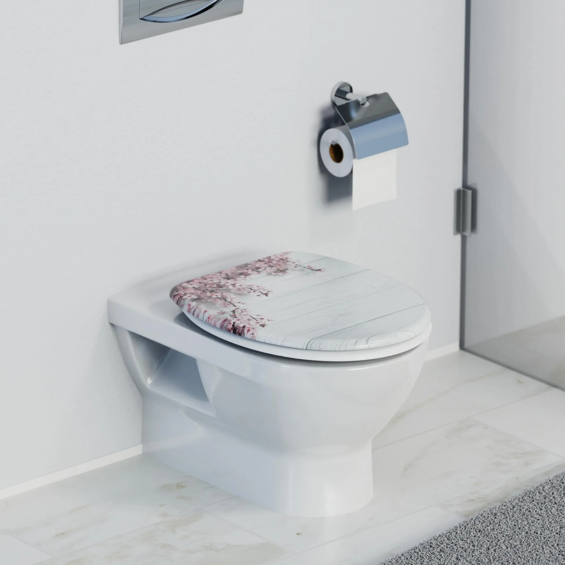 SCHÜTTE FLOWERS AND WOOD WC-Sitz, Kunststoff, mit Absenkautomatik