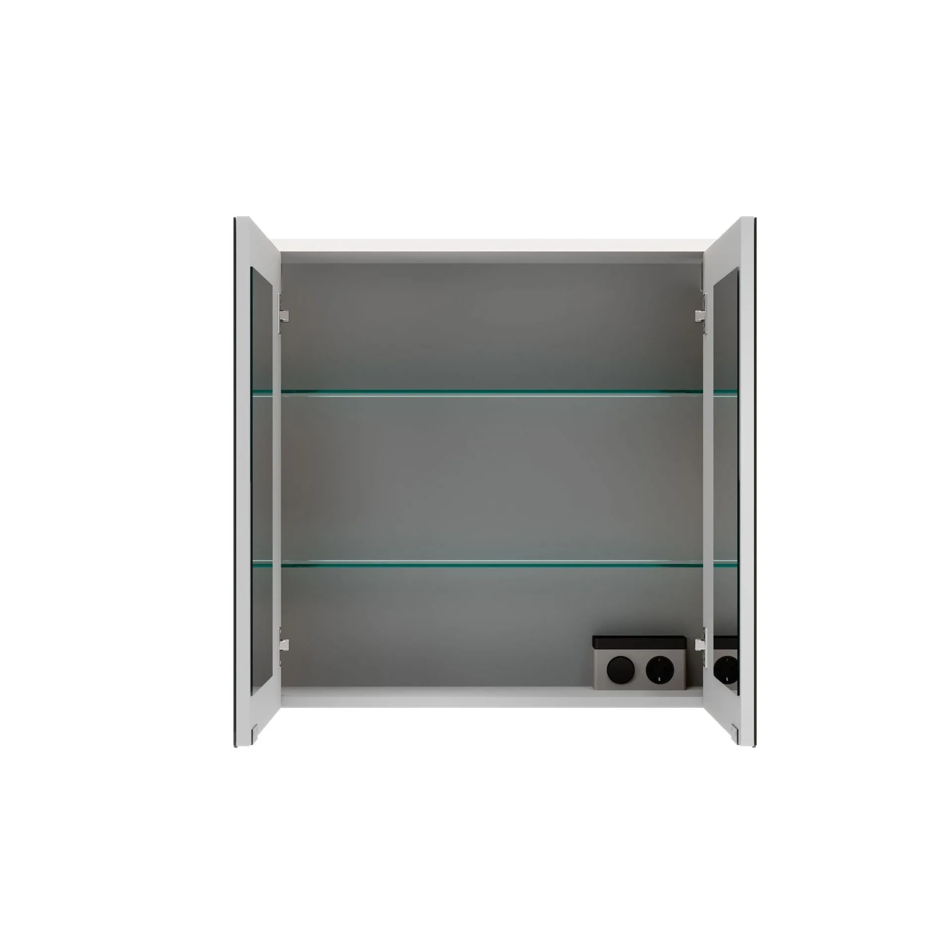FACKELMANN B.ROUND LED Spiegelschrank 70 cm breit, Braun