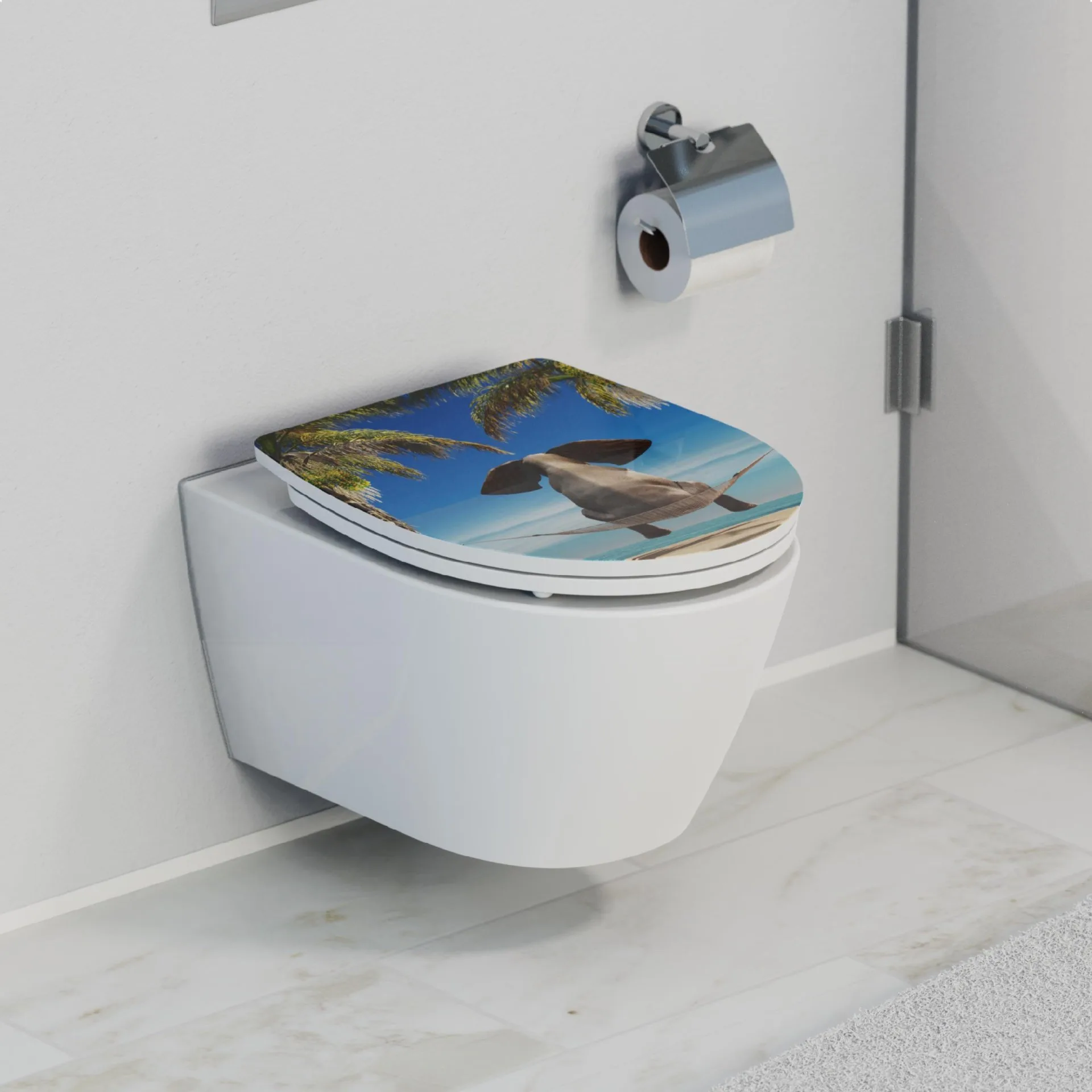 SCHÜTTE HAPPY ELEPHANT WC-Sitz, Kunststoff, mit Absenkautomatik und Schnellverschluss