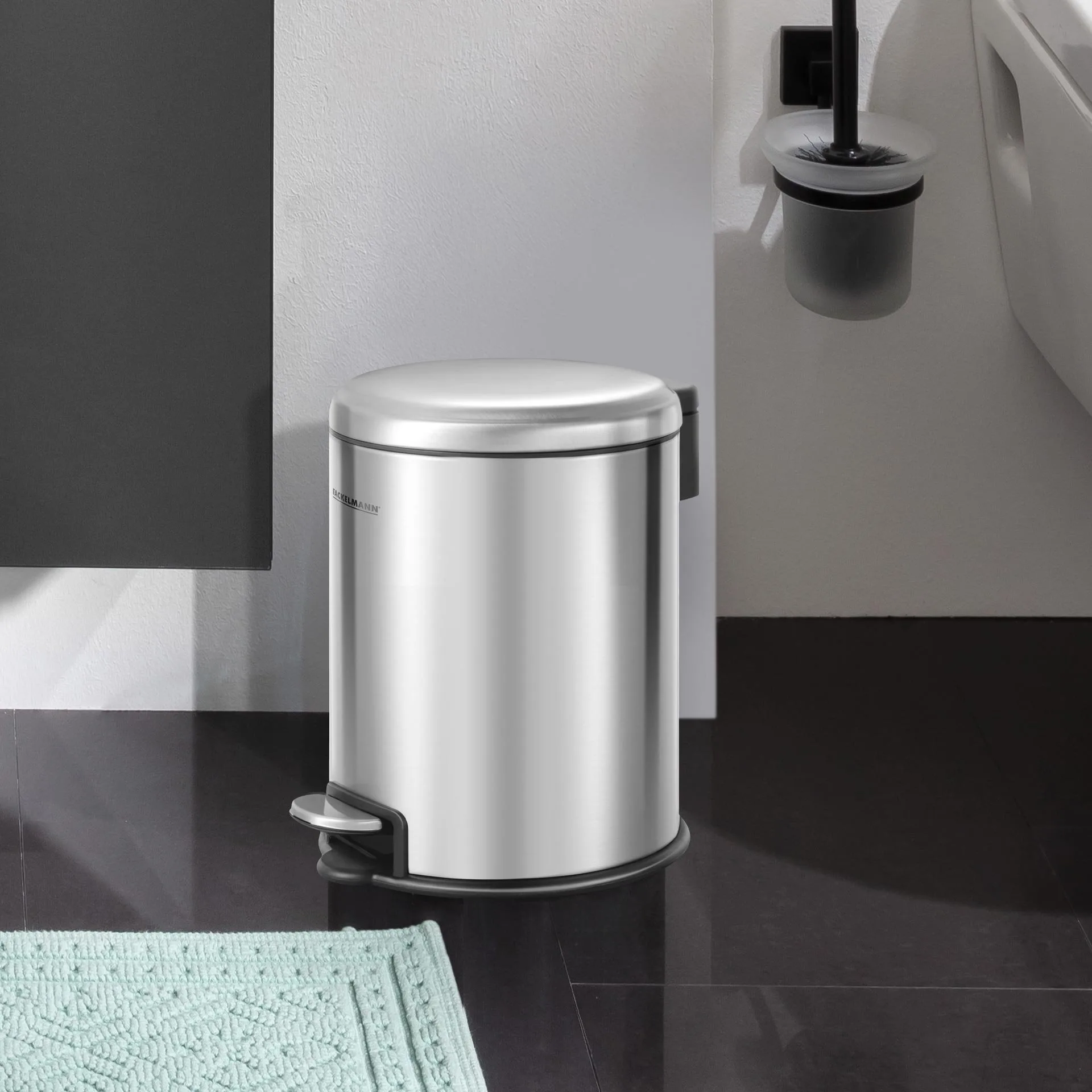 FACKELMANN MILANO Kosmetikeimer 3 Liter, Silber matt