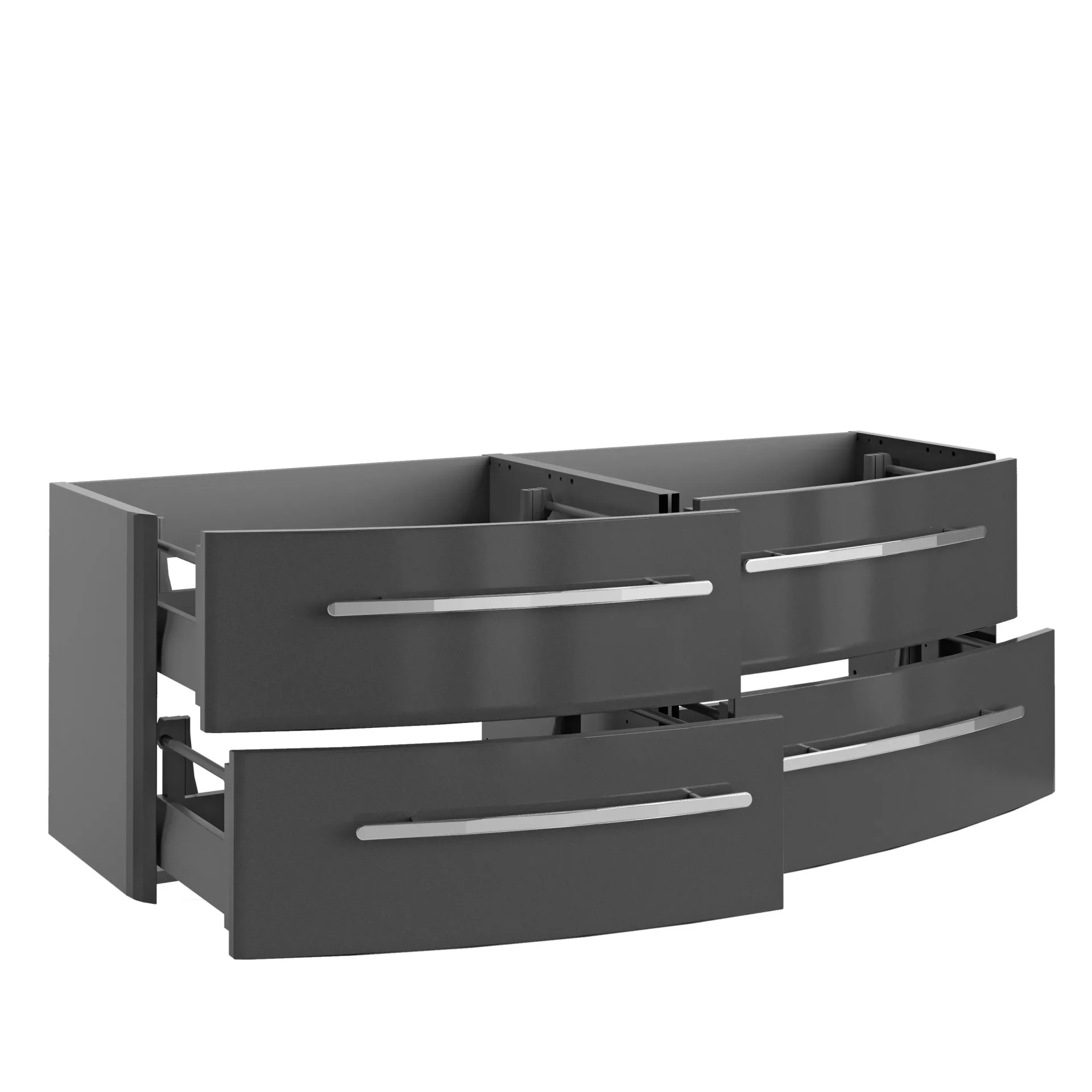 Lanzet Classico Doppel-Waschtischunterschrank 140cm, Anthrazit