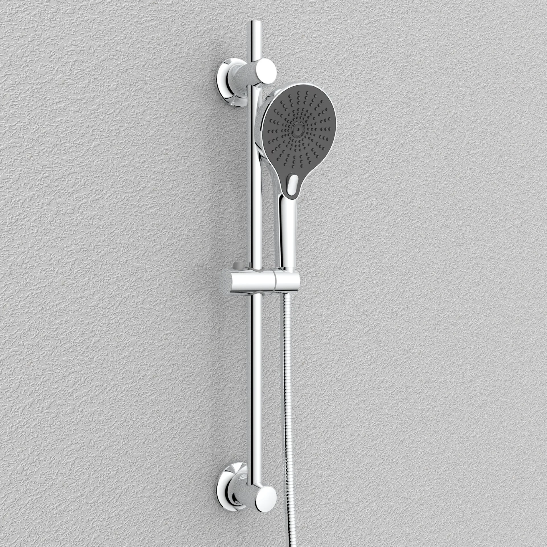 WENKO Duschstange 70 cm, Chrom, Befestigen ohne Bohren