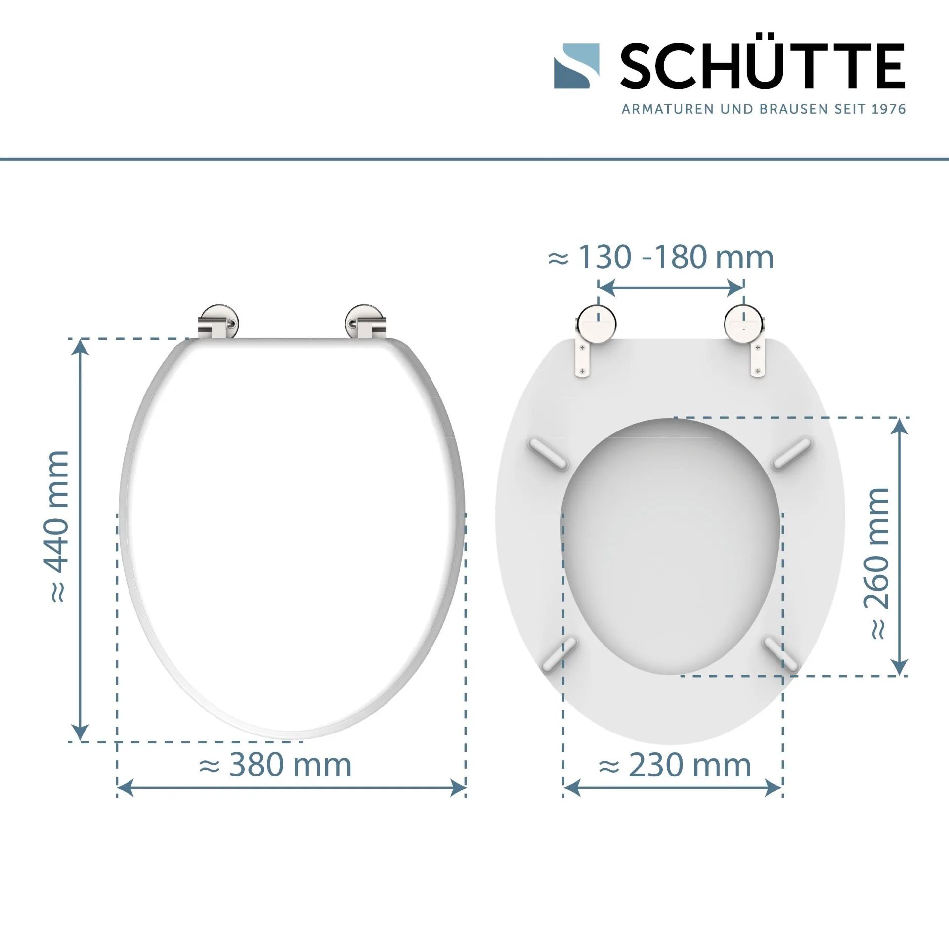 SCHÜTTE WHITE WC-Sitz, Weiß, Holzkern