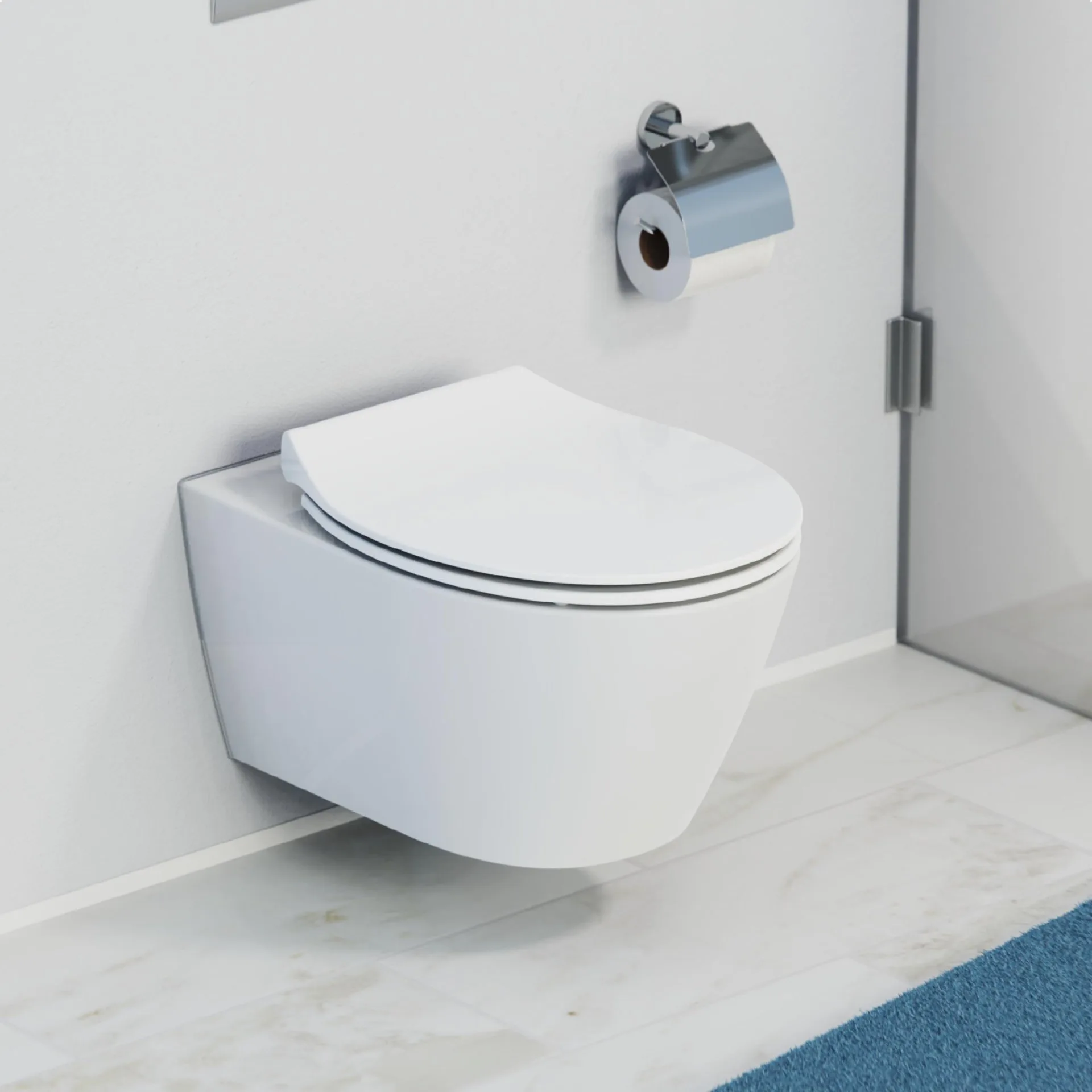 SCHÜTTE SLIM WHITE WC-Sitz, Kunststoff, mit Absenkautomatik und Schnellverschluss