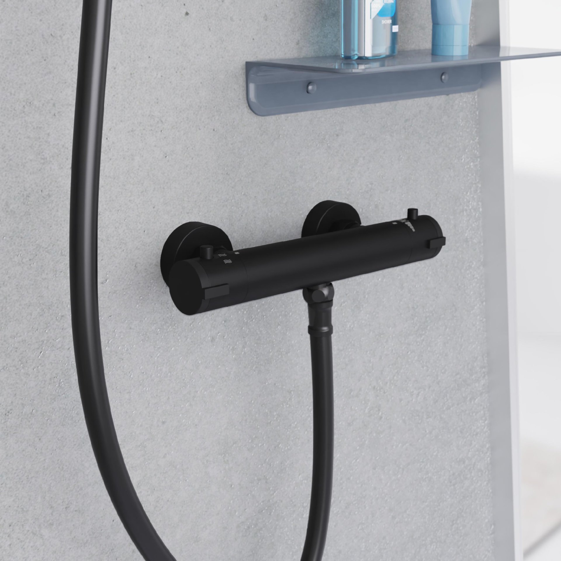 SCHÜTTE LONDON Duschthermostat, Schwarz matt