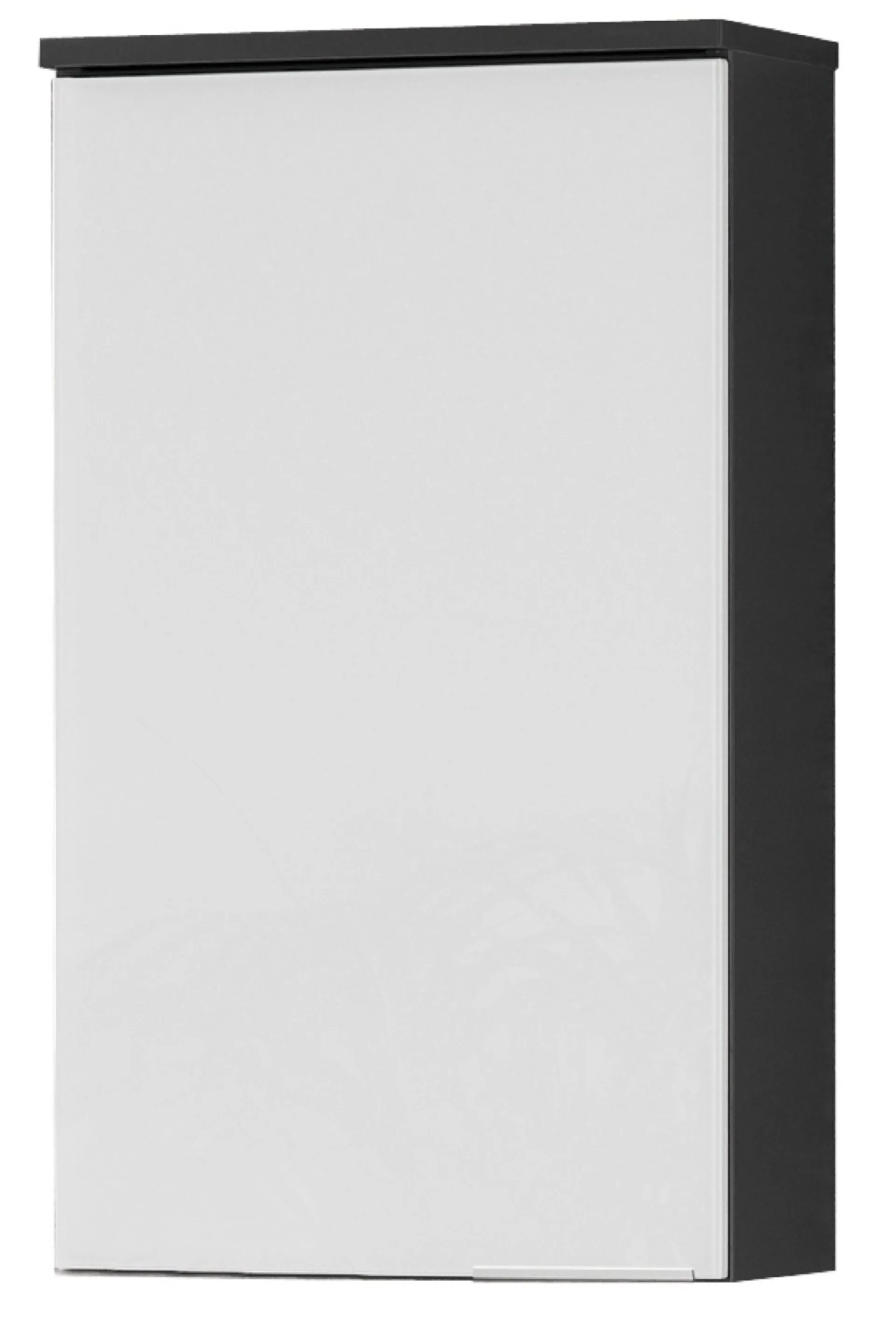 FACKELMANN KARA Hängeschrank 40 cm breit, Weiß/Anthrazit, Türanschlag links