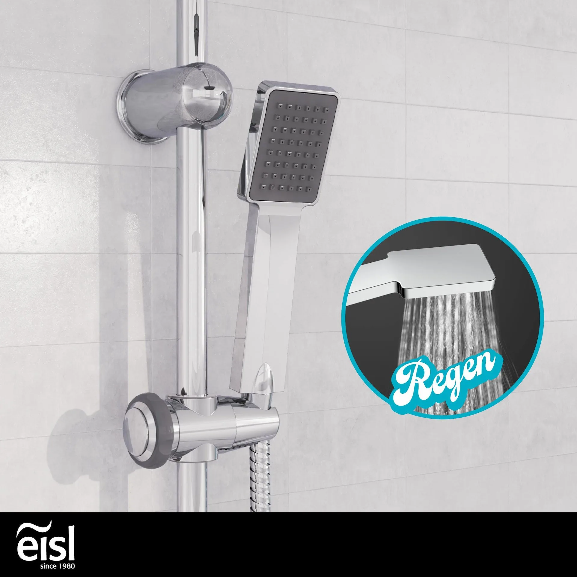 Eisl EASY ENERGY Überkopf-Brauseset, Chrom