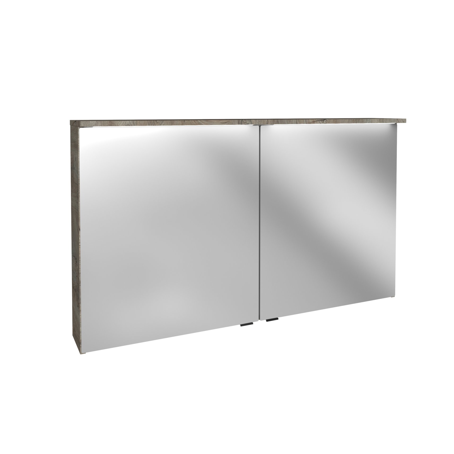 Fackelmann OXFORD LED Spiegelschrank 120 cm breit, Braun hell
