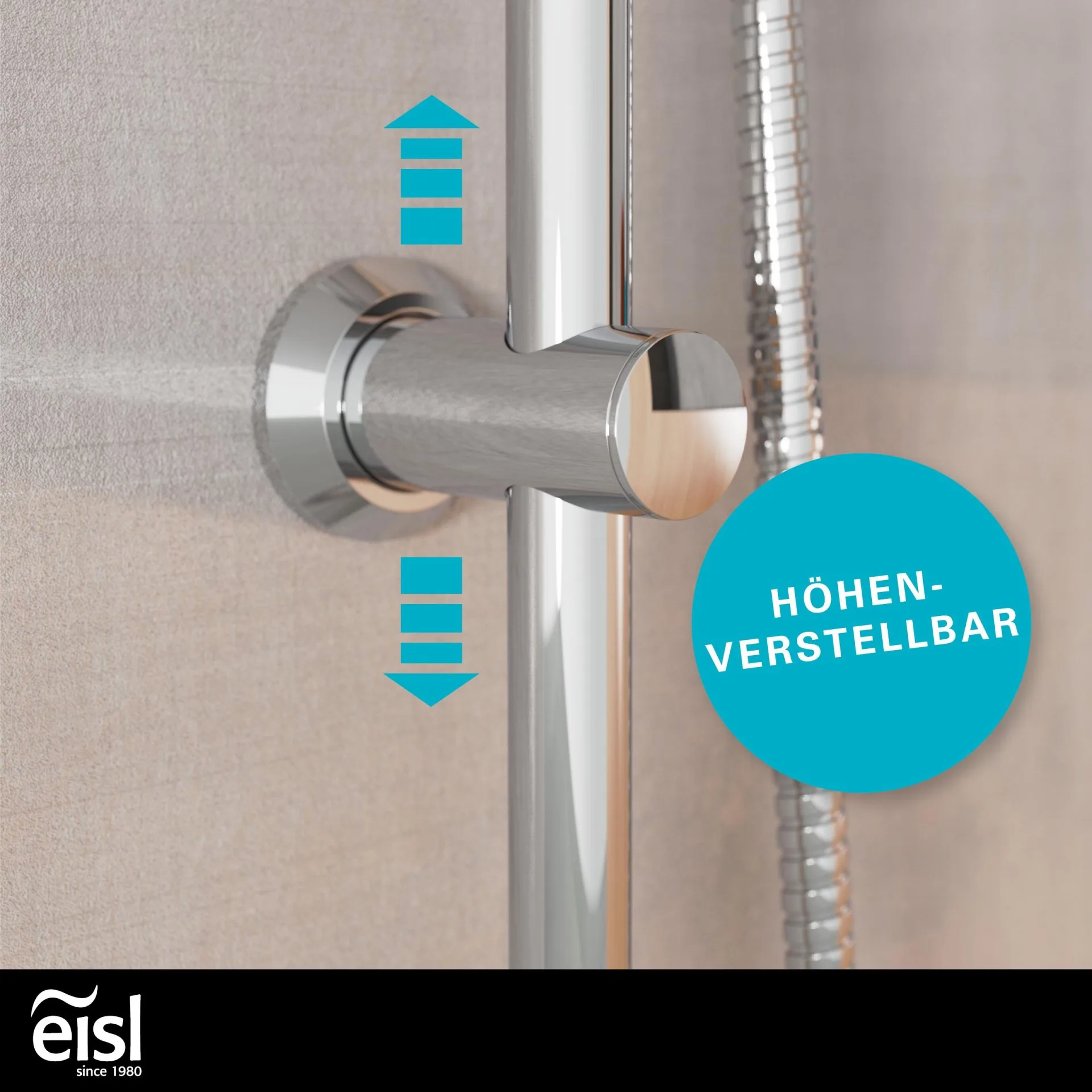 EISL Überkopf-Brauseset, Chrom, zum Kleben