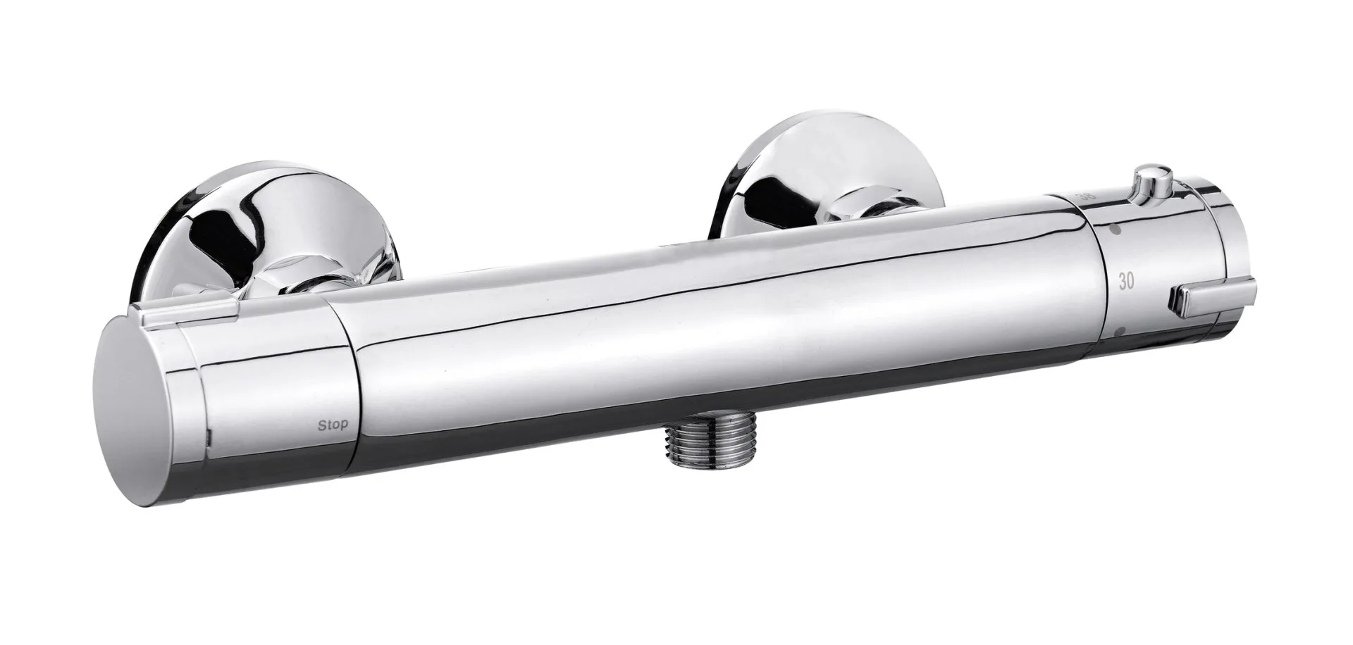 WENKO YOUNG ECO Duschsystem, Chrom, mit Wassersparsystem, 5 verschiedene Wasserstrahlarten, Duschthermostat