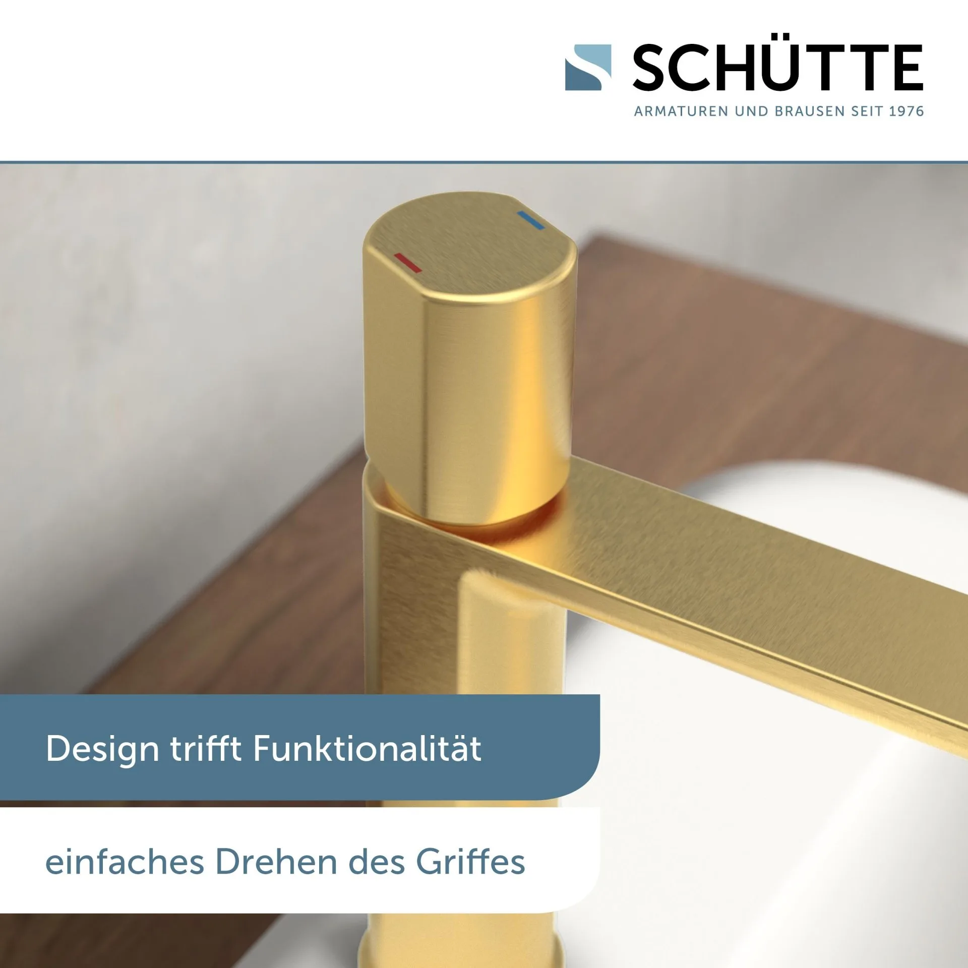 Schütte NEW YORK Waschtischarmatur, Gold matt