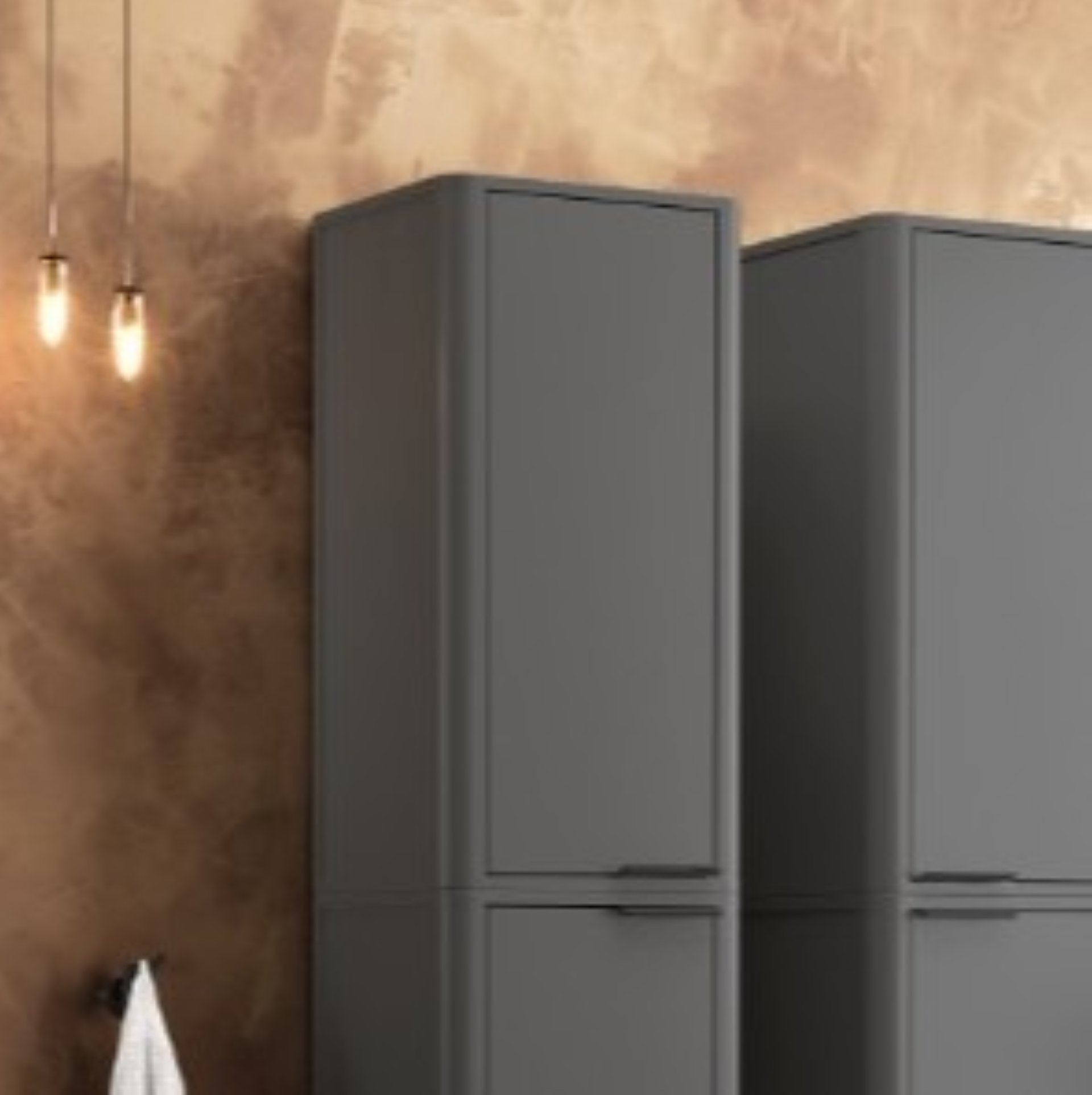 BADEDU SORA Hängeschrank 40 cm breit, Schwarz matt