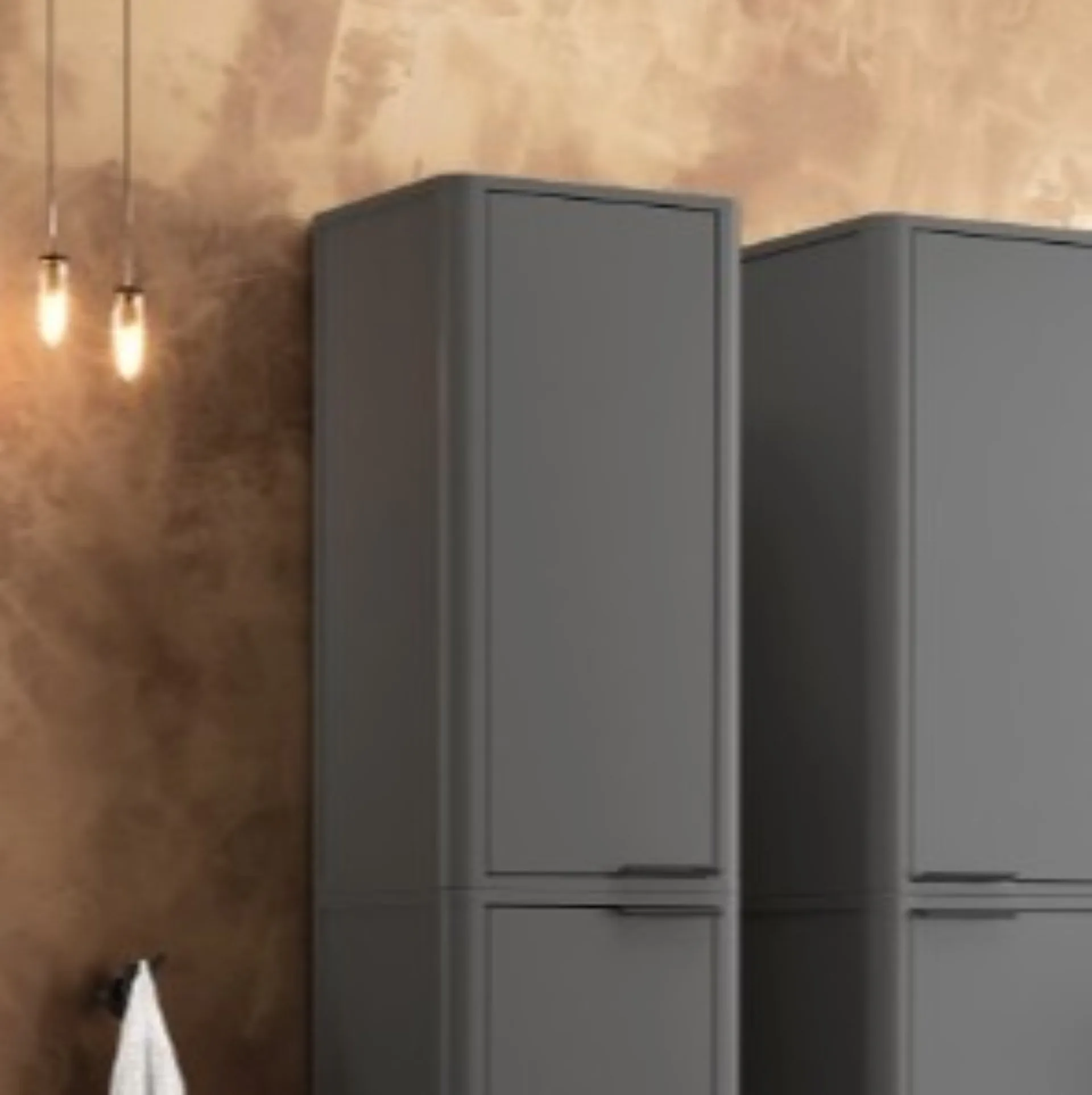 BADEDU SORA Hängeschrank 40 cm breit, Schwarz matt